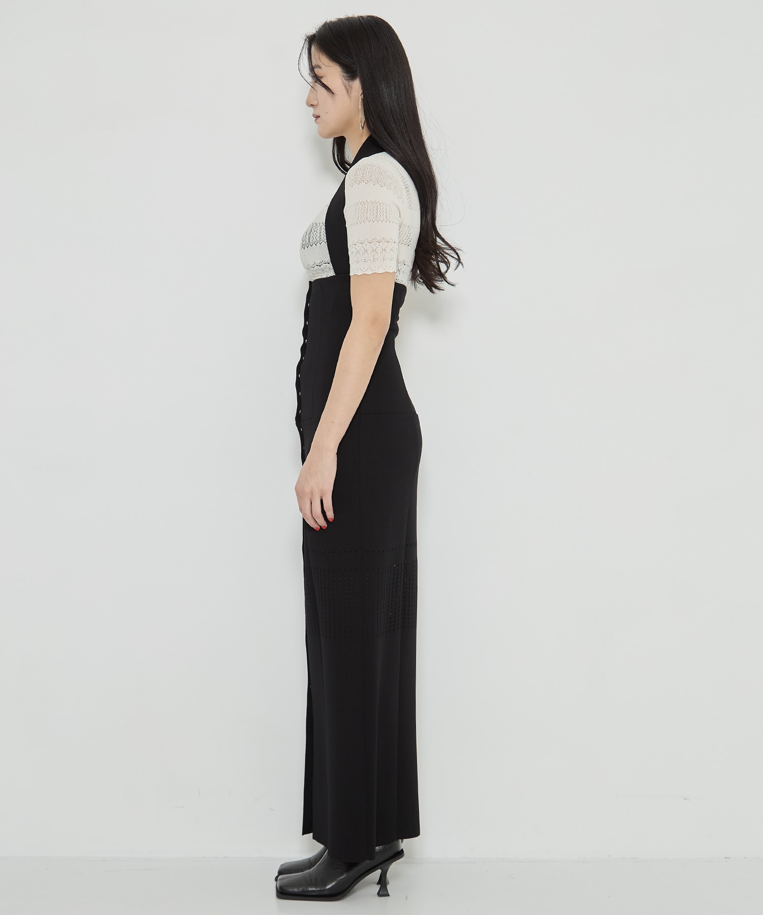 STRAPS KNIT LONG SKIRT FETICO