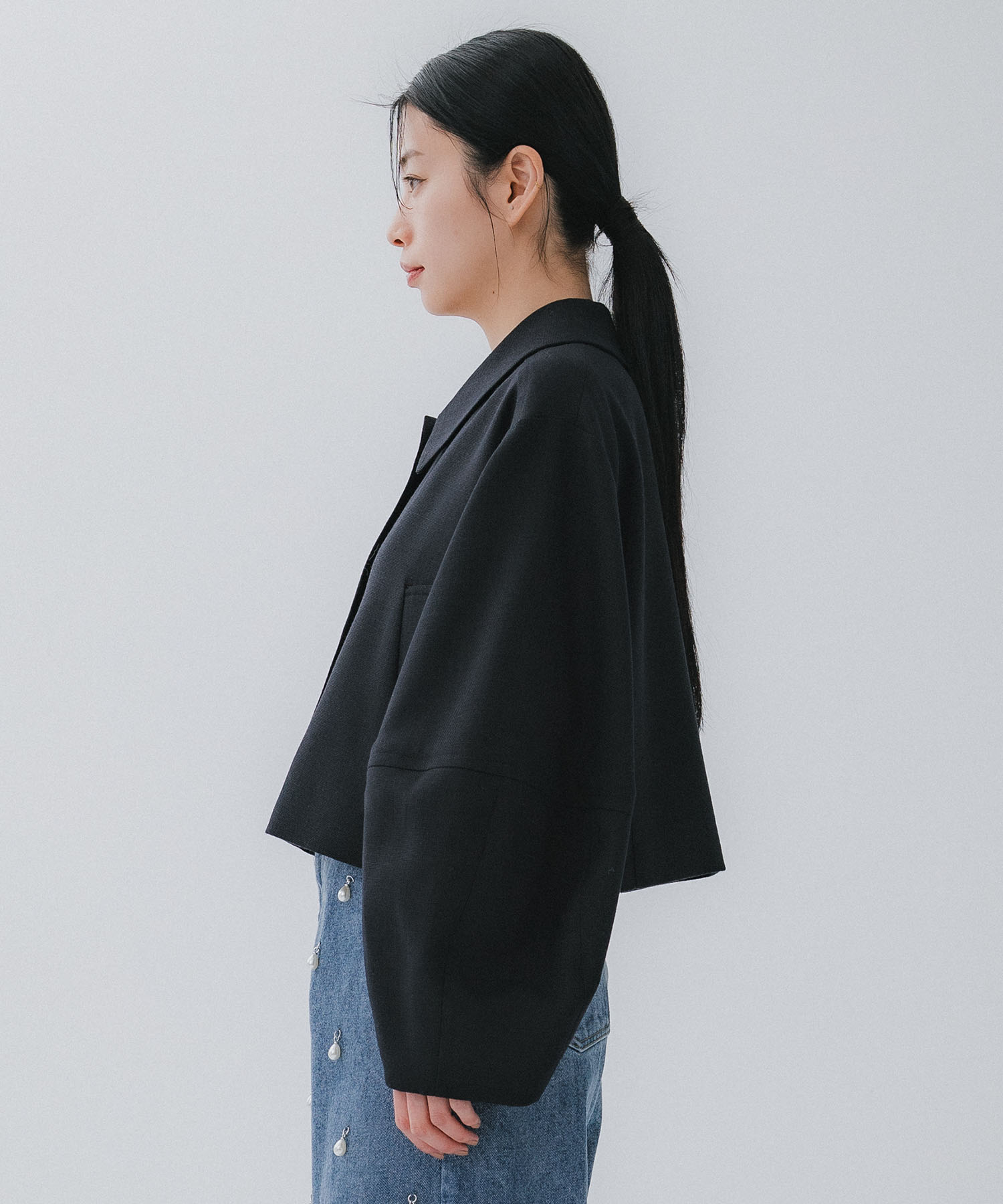 COCOON SLEEVE SHORT JACKET CLANE