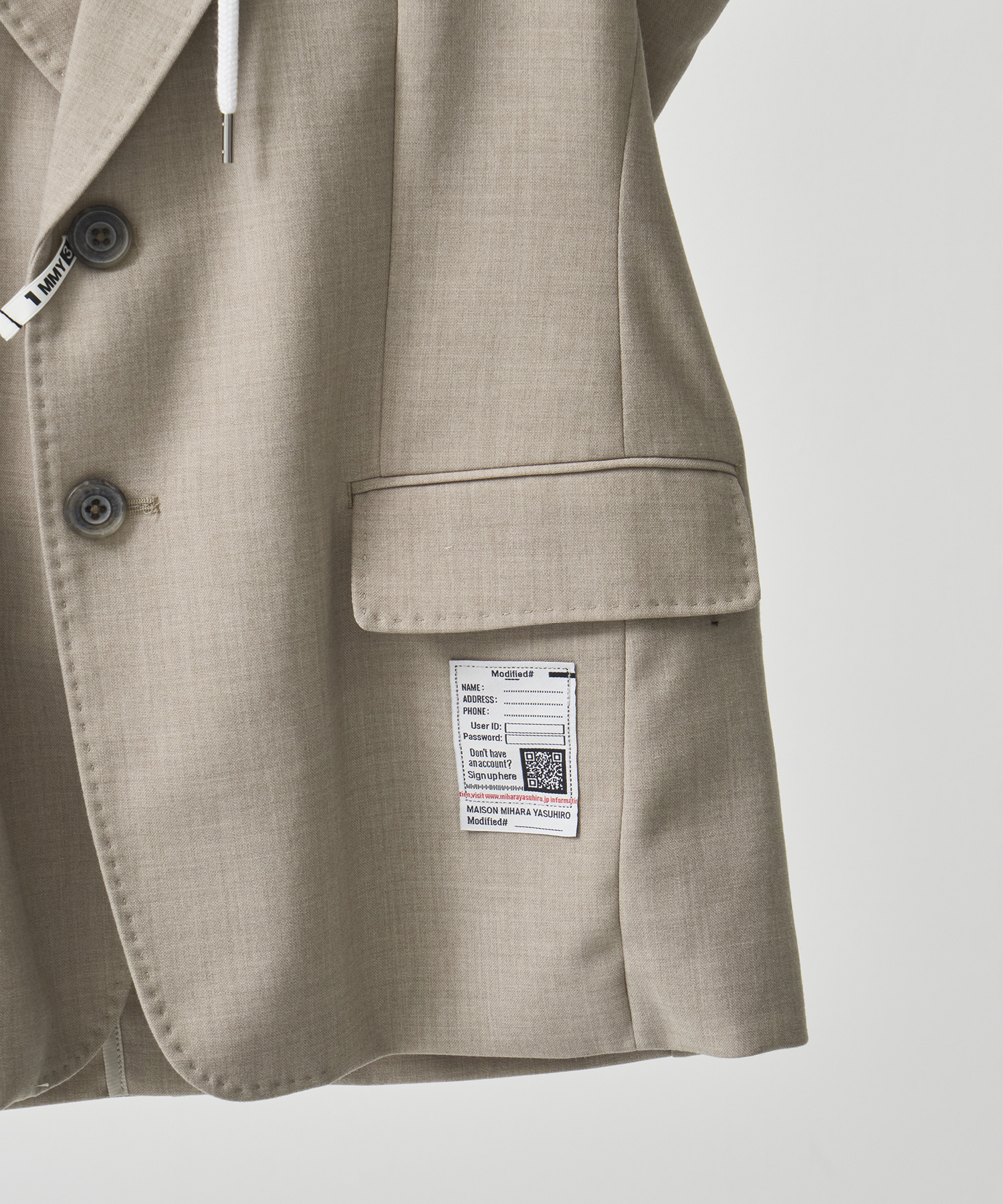 THREE LAYERED JACKET Maison MIHARA YASUHIRO