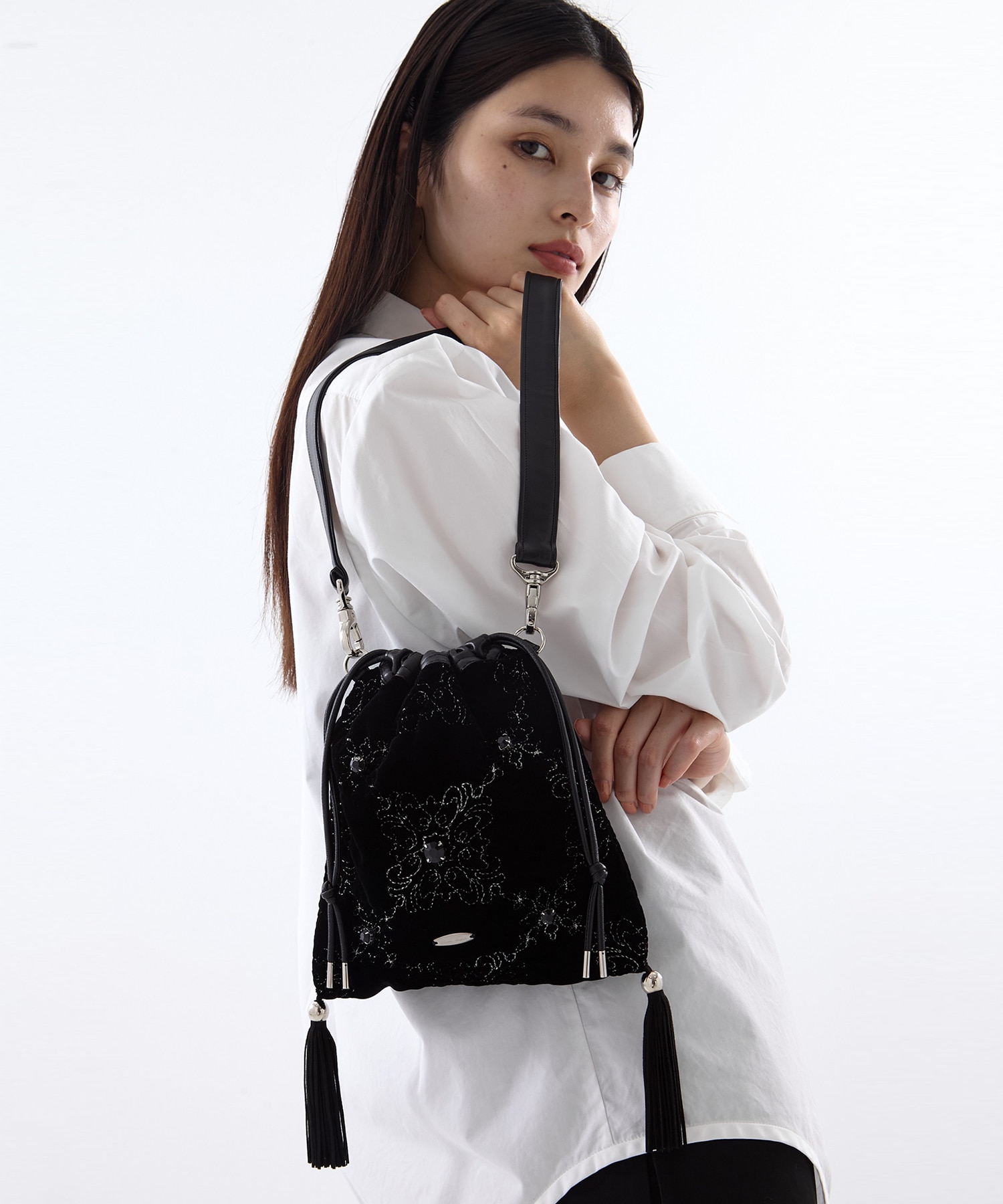 palace tiles quilted drawstring bag tanakadaisuke