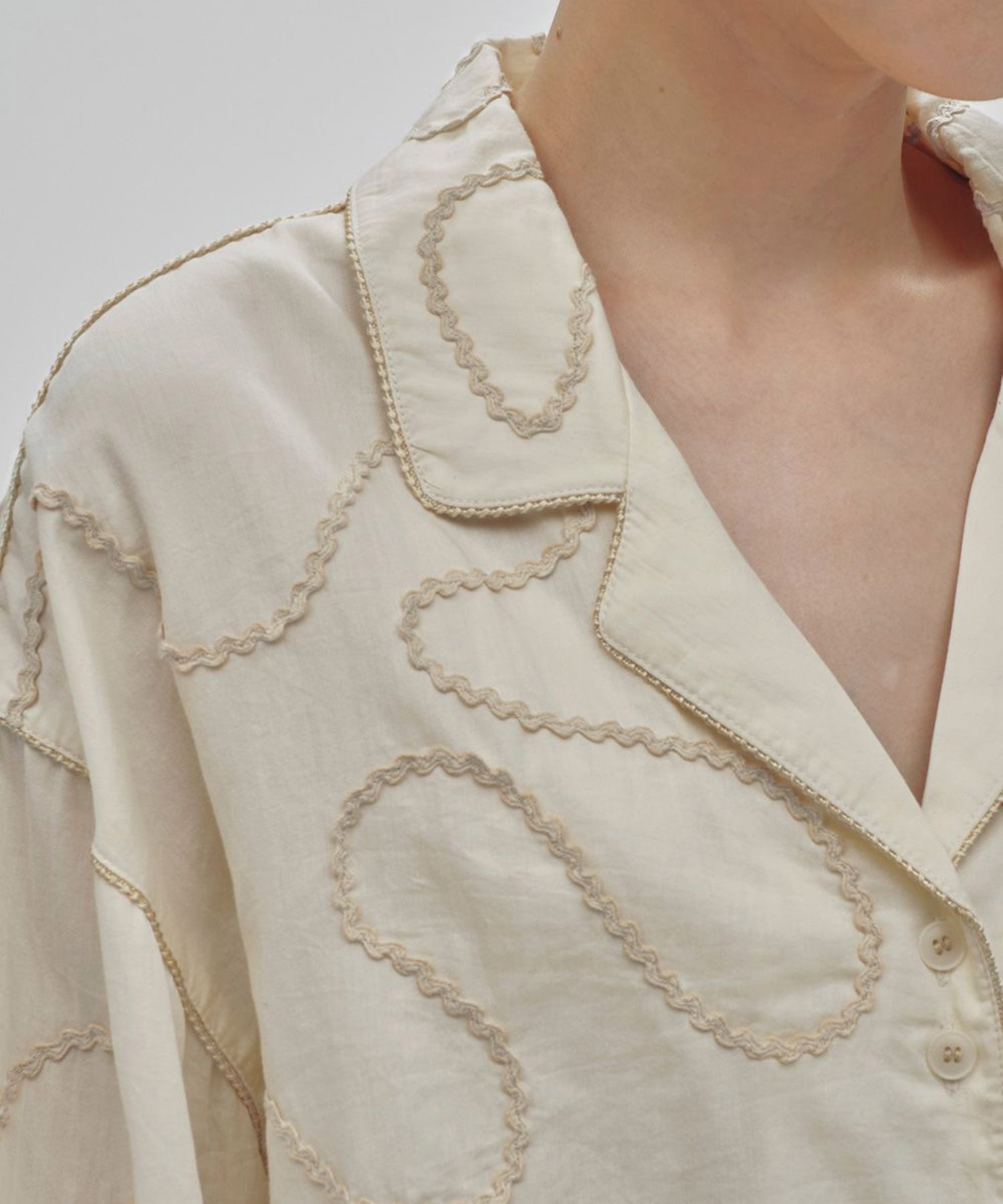 Embroidery Pajamas Shirts TODAYFUL