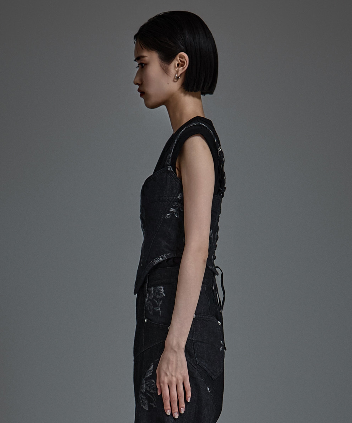 別注 ROSE DENIM BUSTIER FETICO