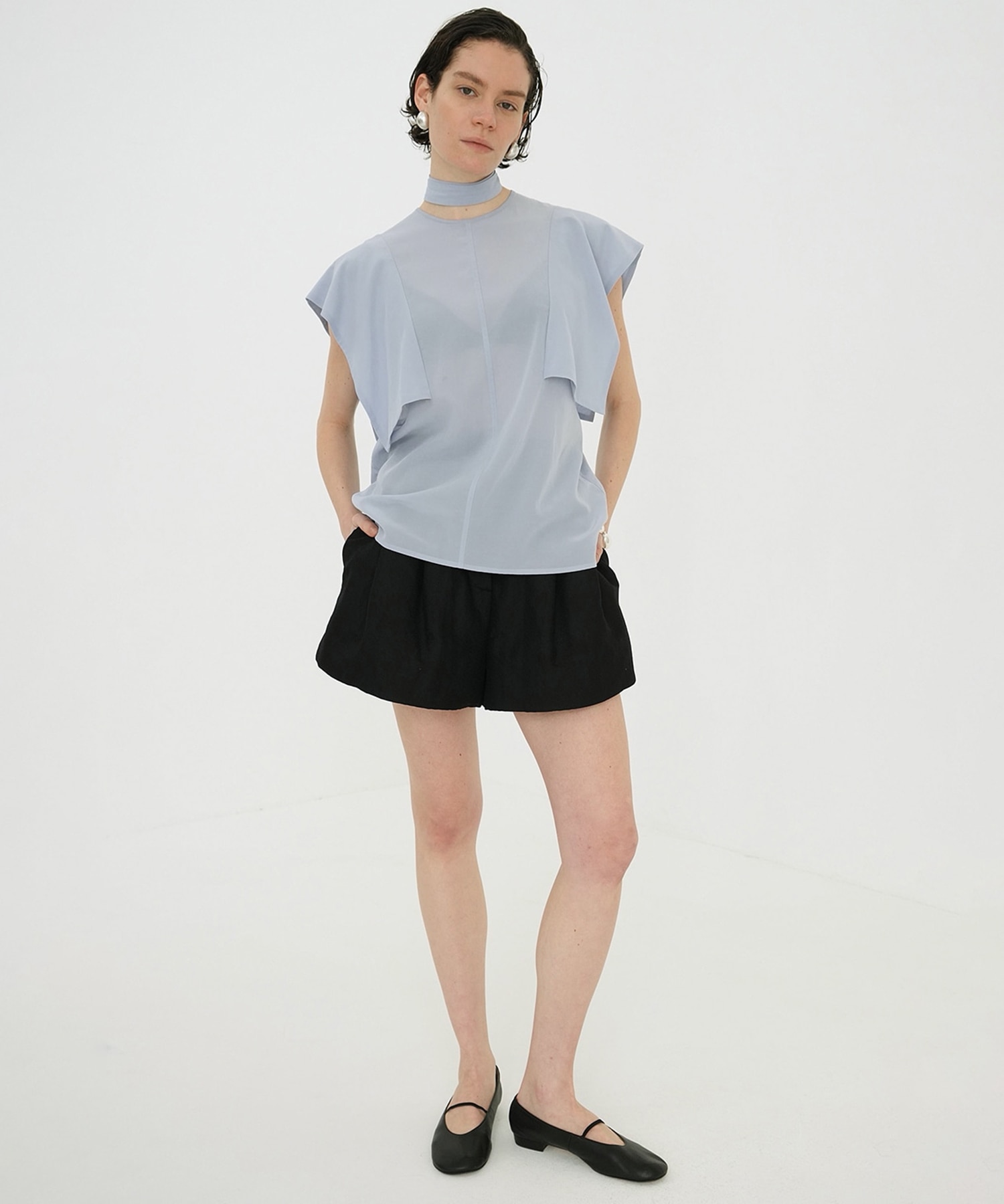 SQUARE SLEEVE BLOUSE CLANE