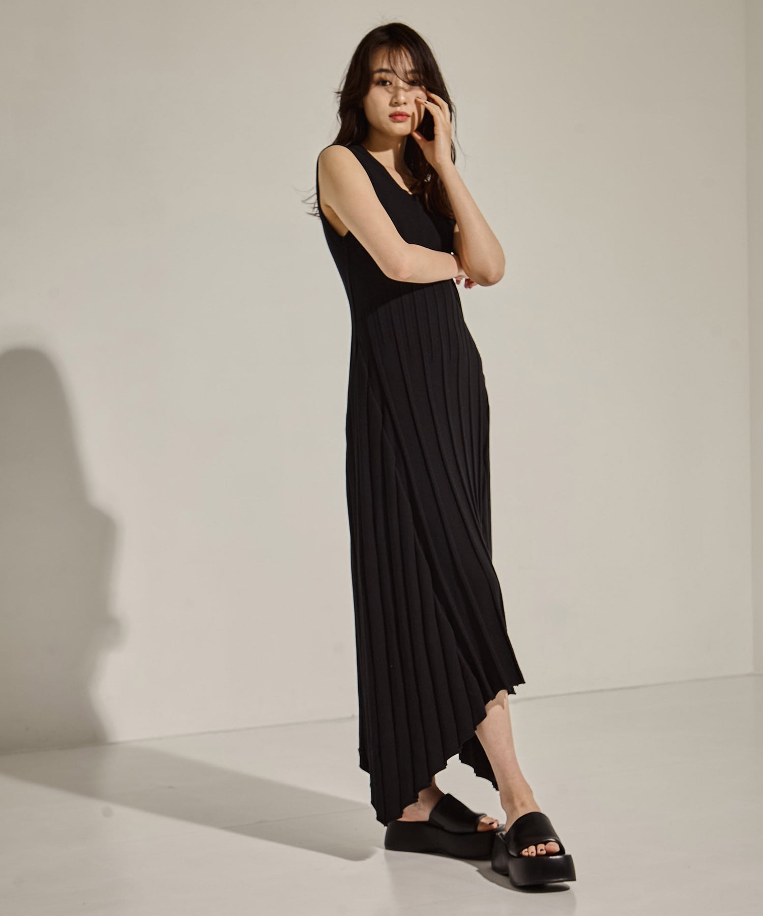 別注NO SLEEVE KNIT DRESS CINOH