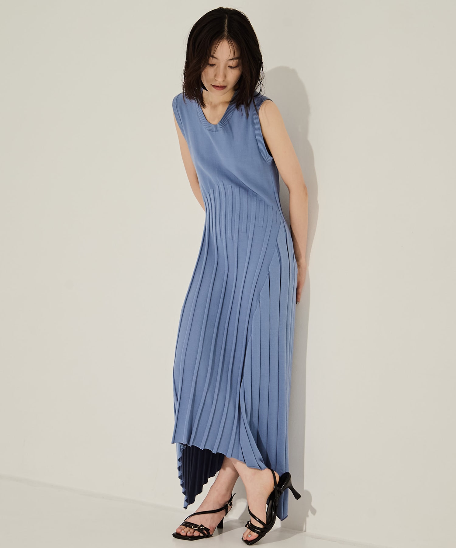 別注NO SLEEVE KNIT DRESS CINOH