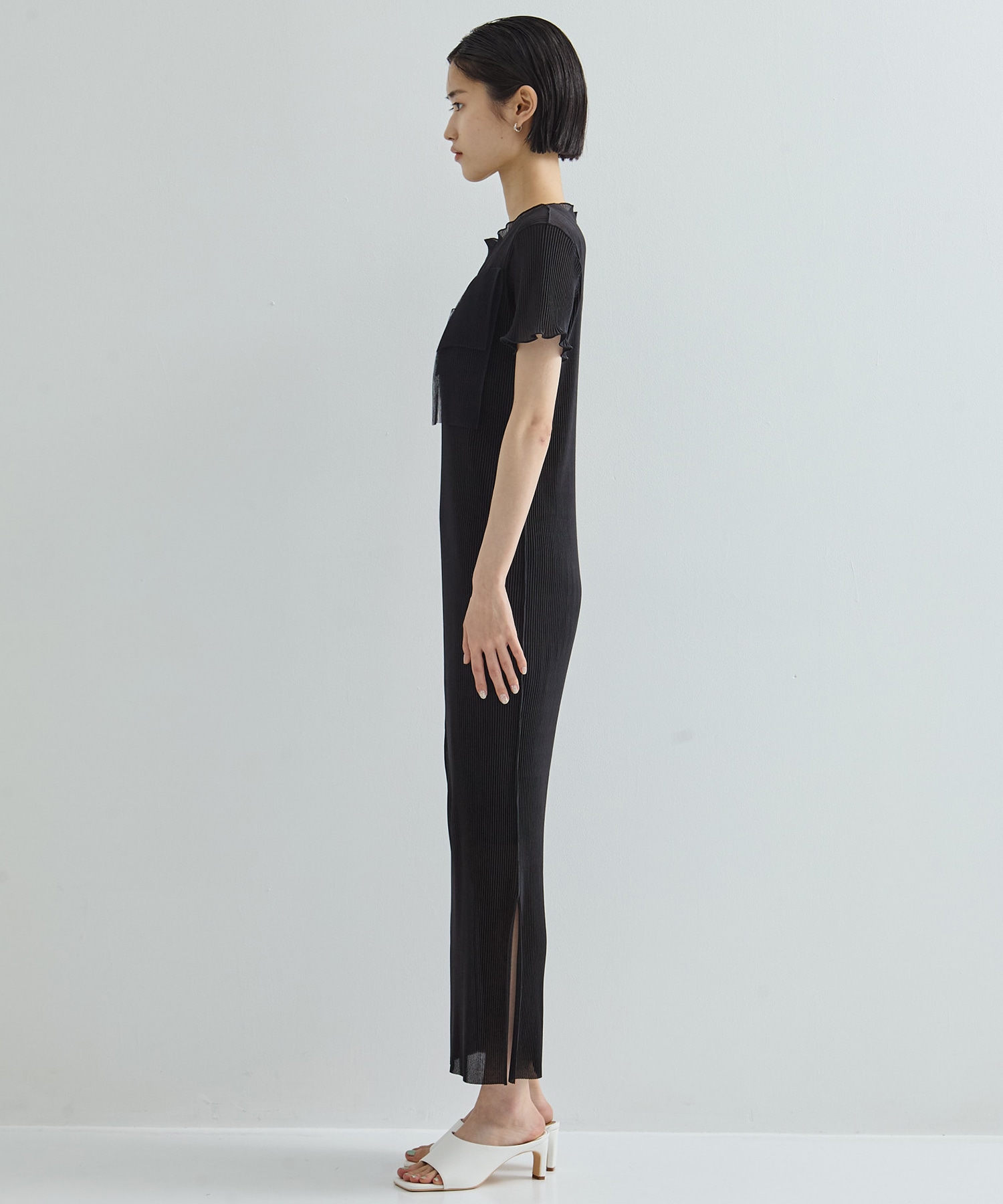 別注SHEER LAYERED SHORT SLEEVE DRESS kotohayokozawa