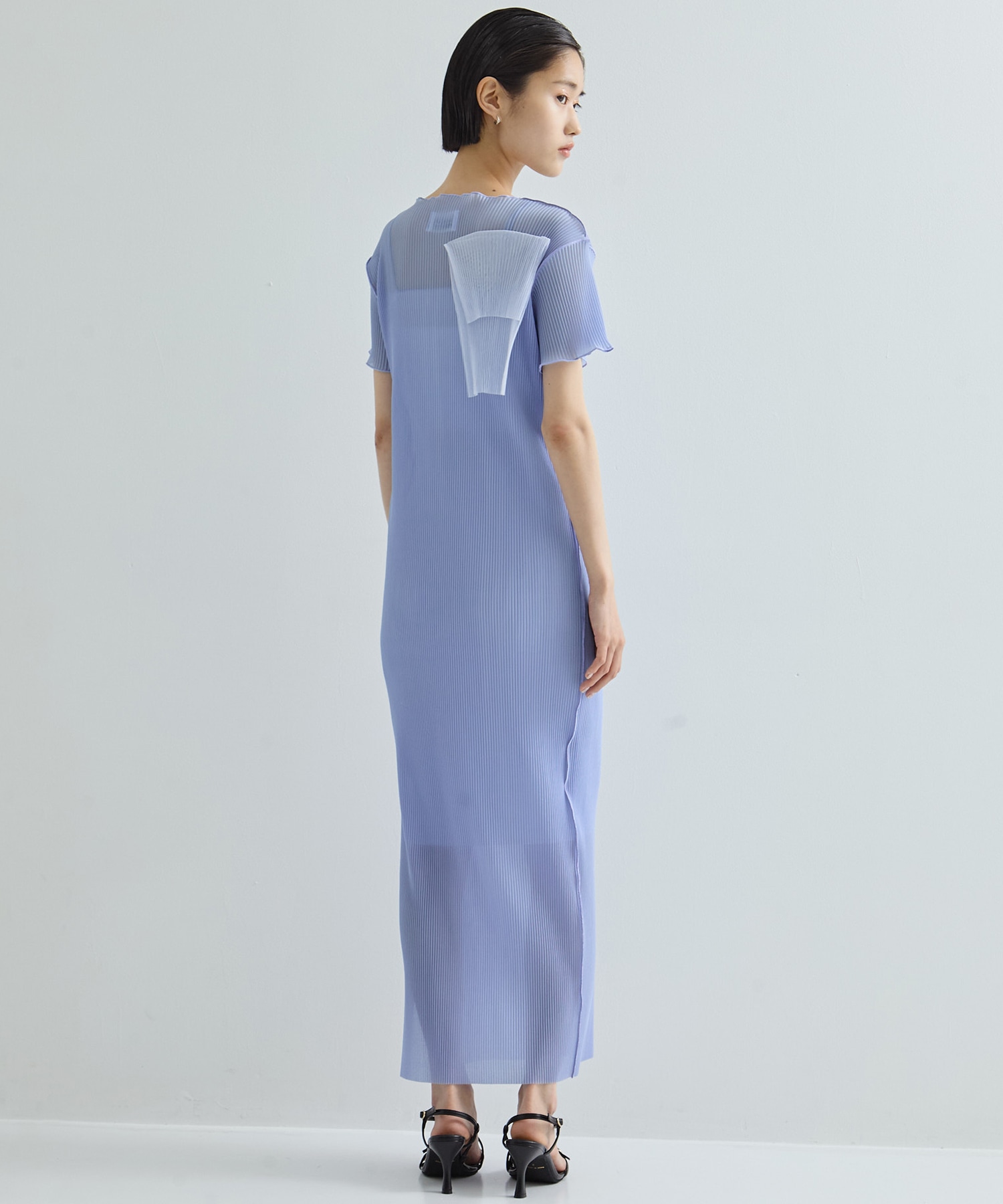 別注SHEER LAYERED SHORT SLEEVE DRESS kotohayokozawa
