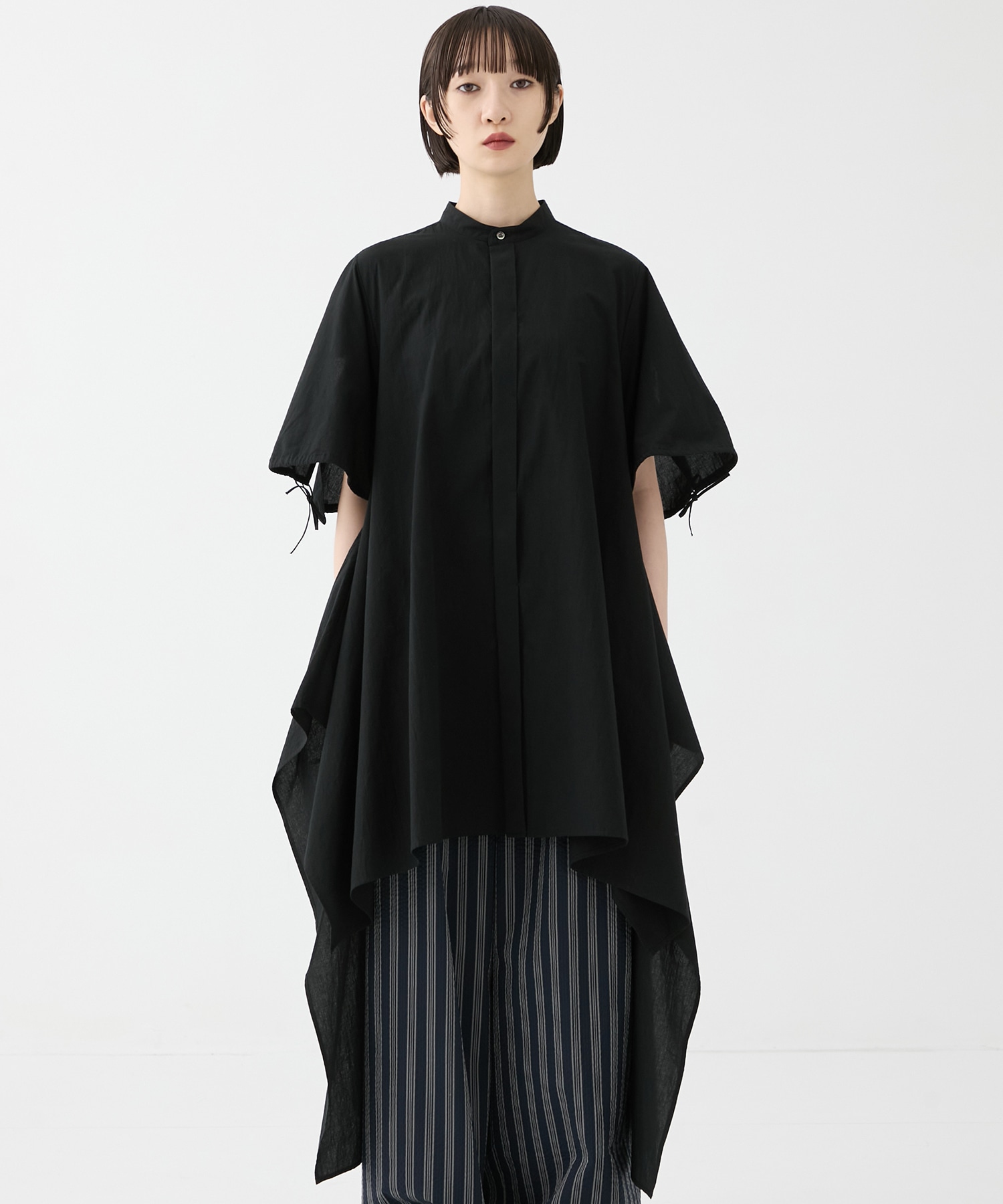 別注 Coボイルサッカーケープスリーブシャツ FEMMENT