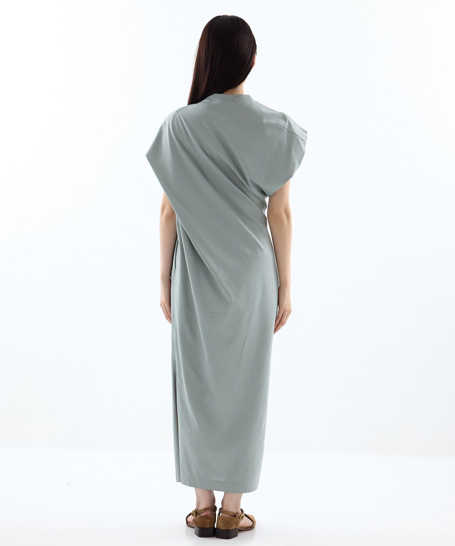 Cotton Jersey Asymmetric Dress Mame Kurogouchi