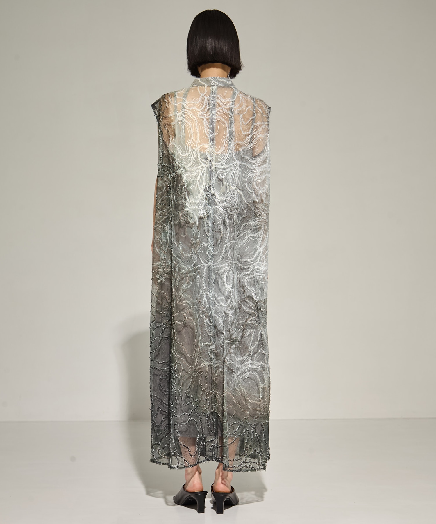 RIPPLE SHAGGY ART DRESS AMERI