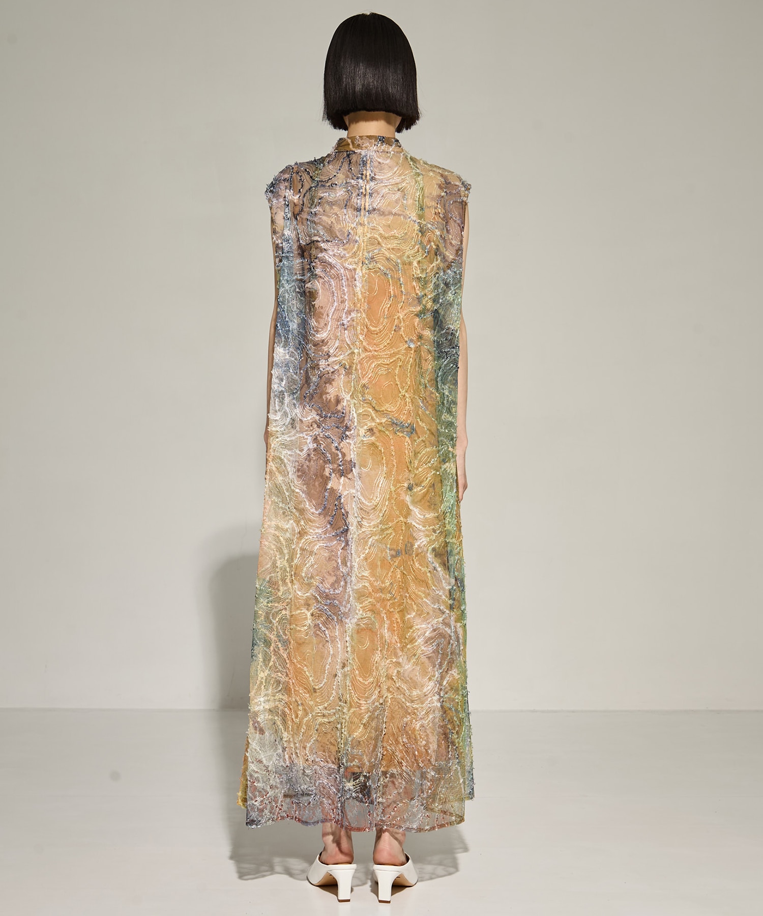 RIPPLE SHAGGY ART DRESS AMERI