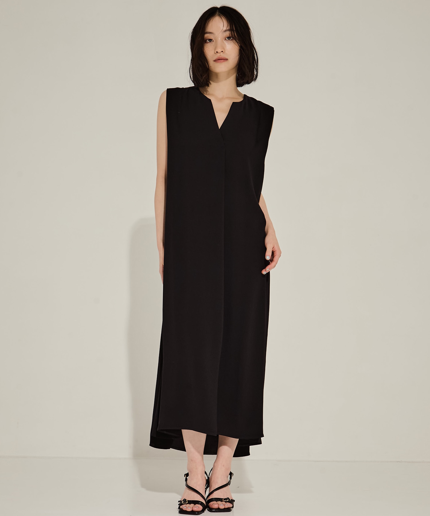 Back Satin Belted Dress STUDIOUS
