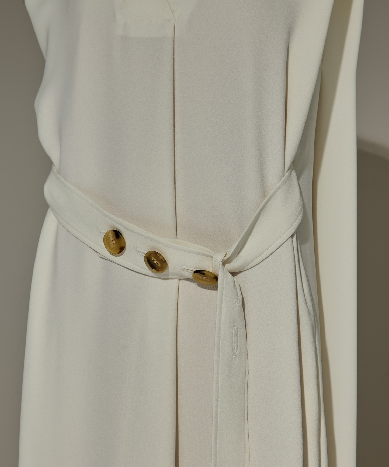 Back Satin Belted Dress STUDIOUS