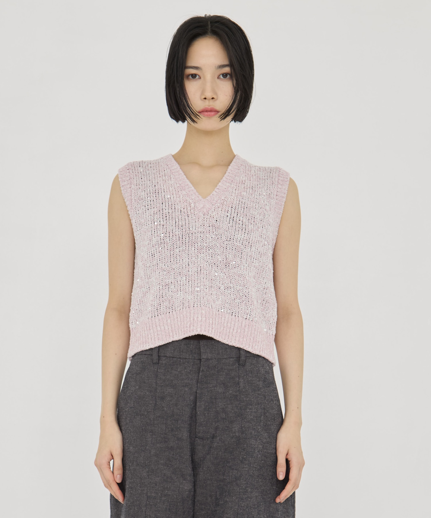 Lila Sequinned knit pullover AKIRANAKA