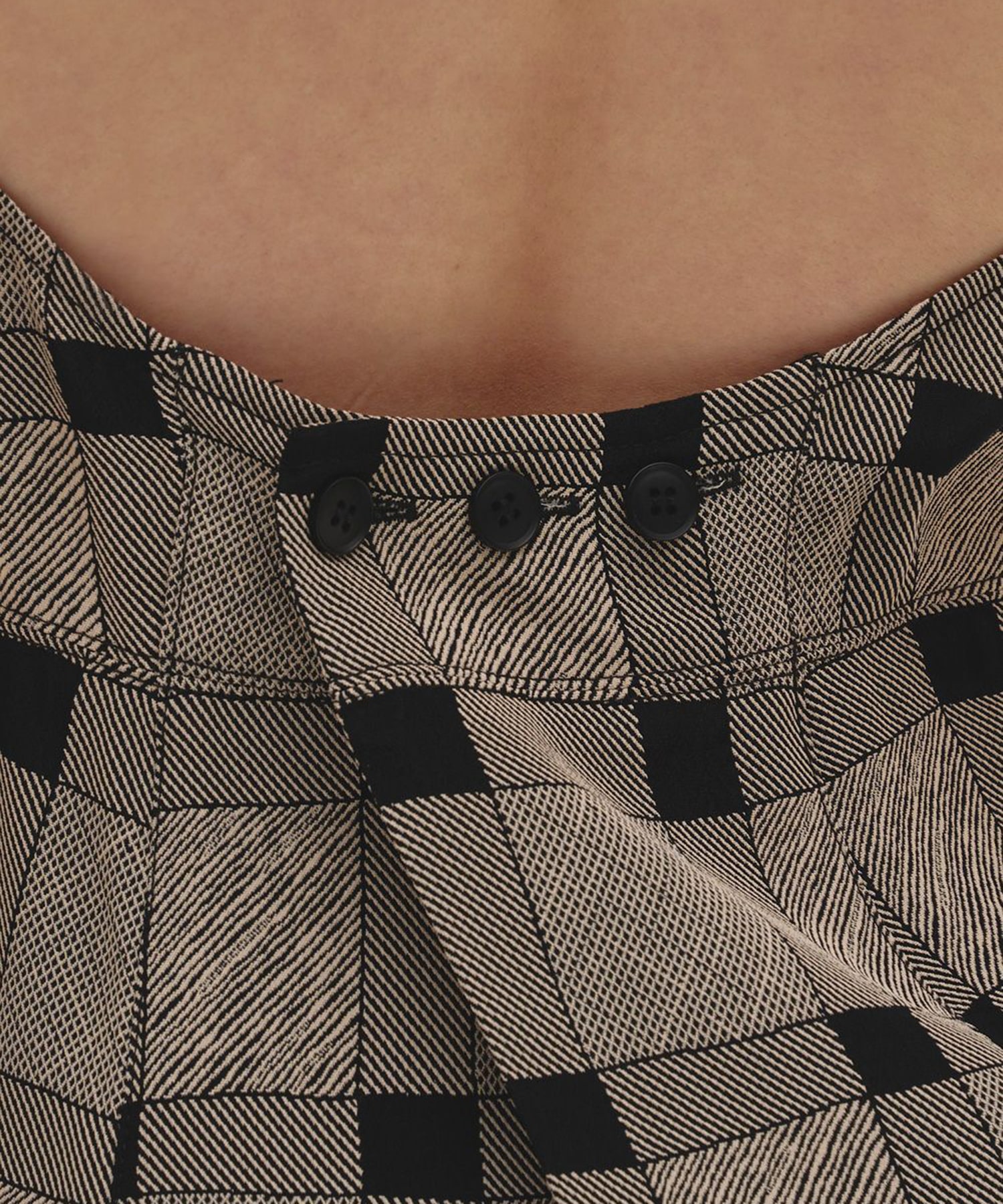 Halterneck Checkjaquard Top TODAYFUL
