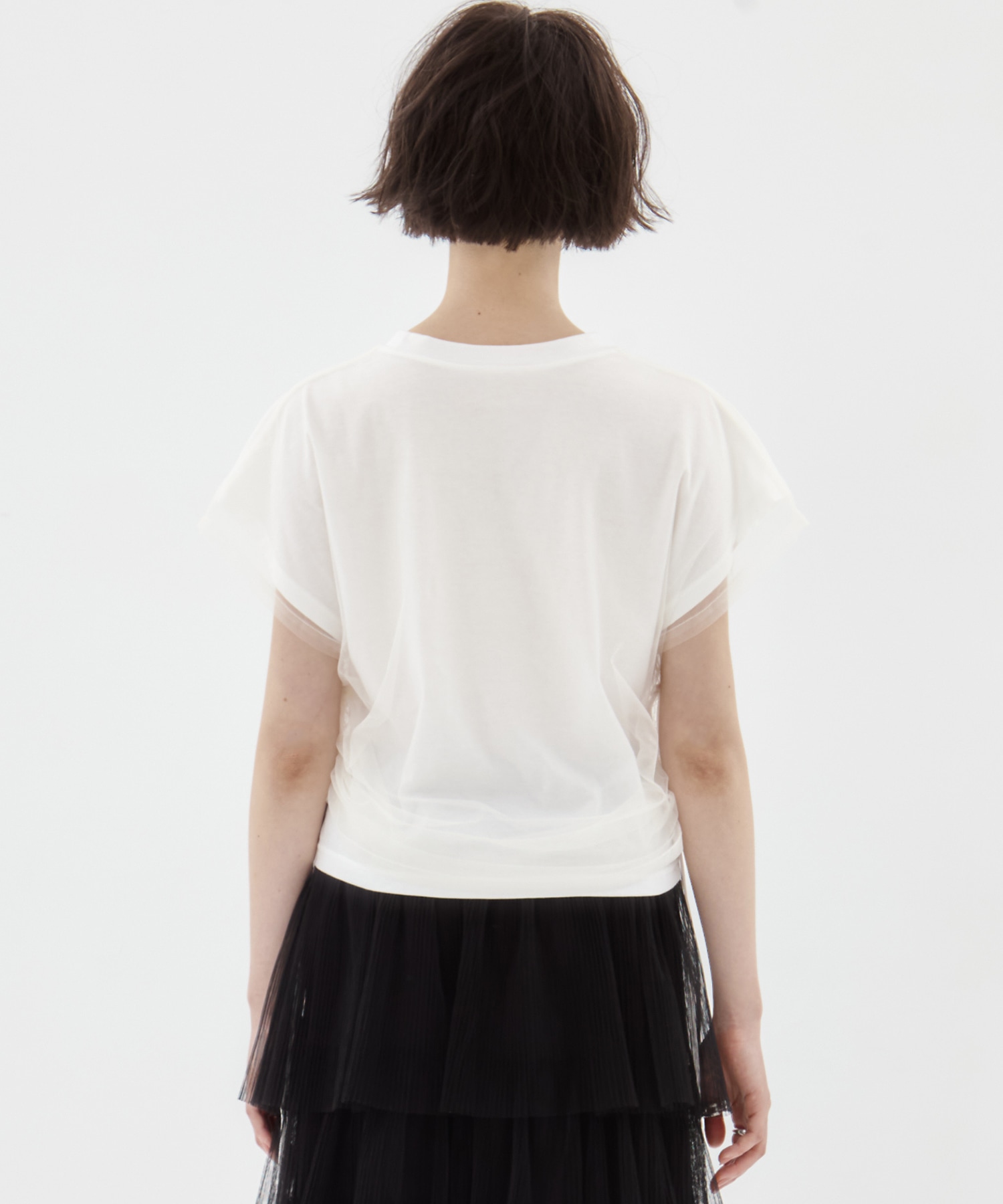 EX.embroidered tulle layered tops MURRAL