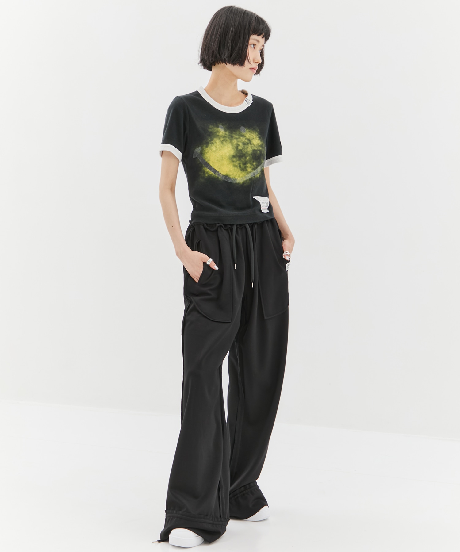 SMILY FACE PRINTED MINI TEE Maison MIHARA YASUHIRO