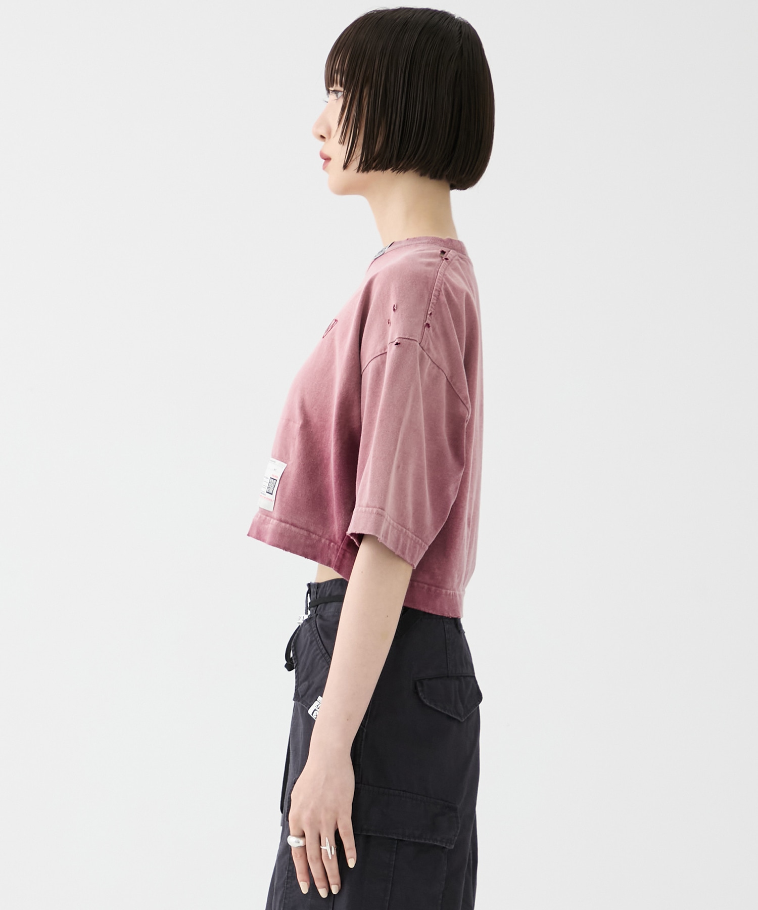 SUN FADED CROPPED TEE Maison MIHARA YASUHIRO