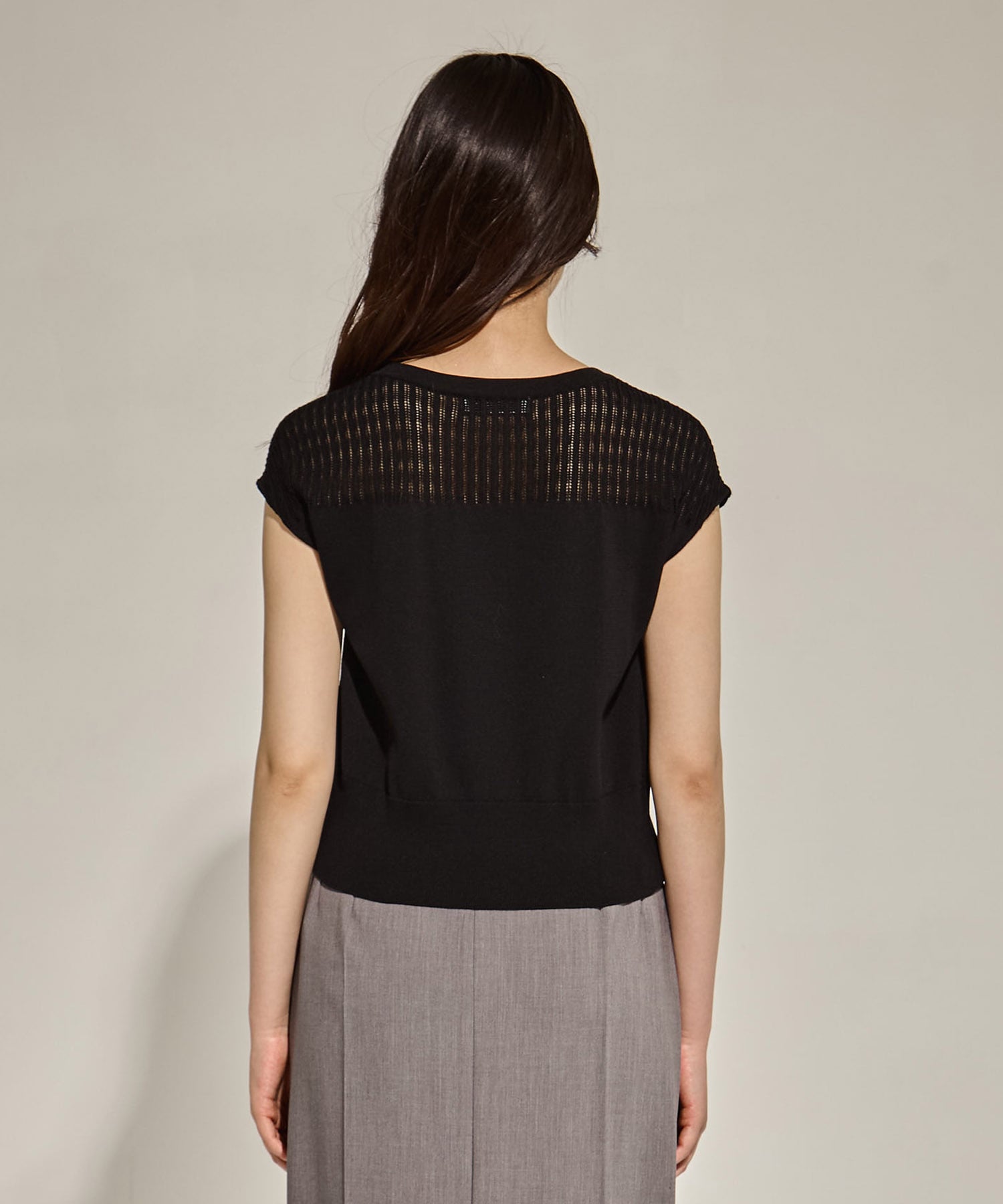 別注lace nosleeve cardigan WRAPINKNOT