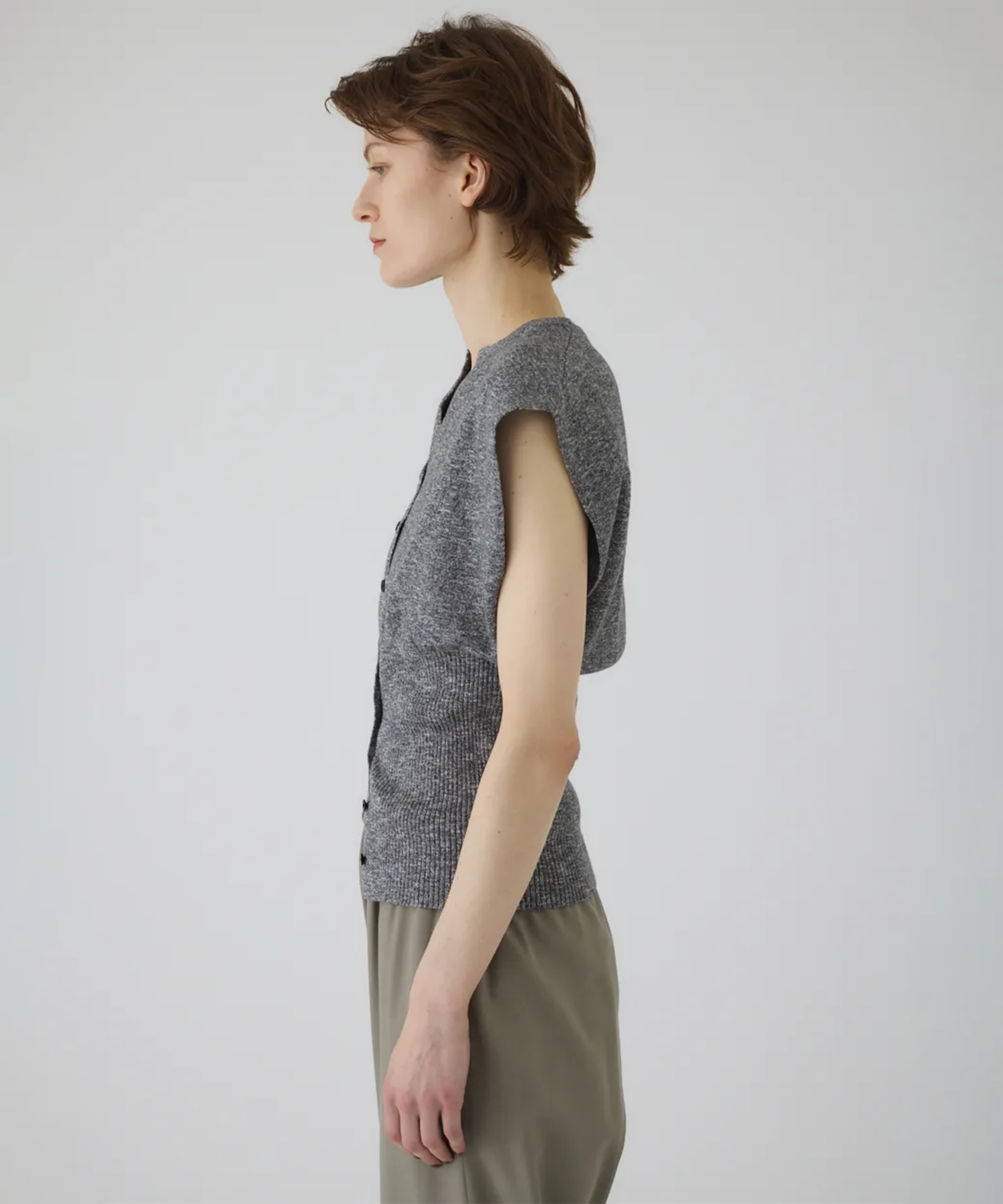Mix yarn rib knit RIM.ARK