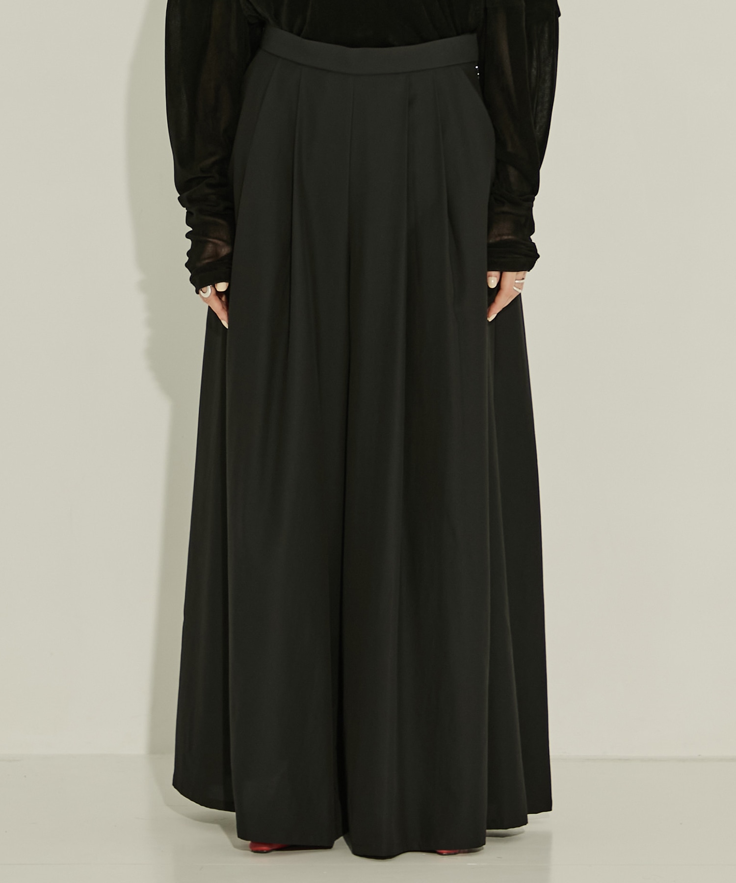 Clarisse hakama pants(1 BLACK): AKIRANAKA: WOMENS｜ STUDIOUS