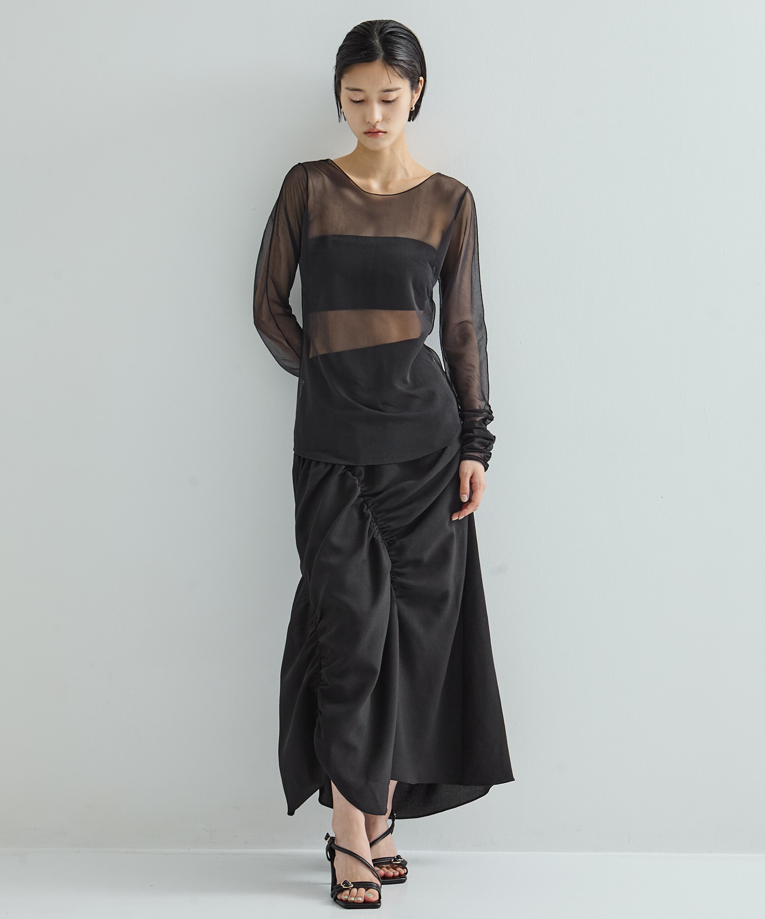 GATHER SHIRRING SKIRT STUDIOUS