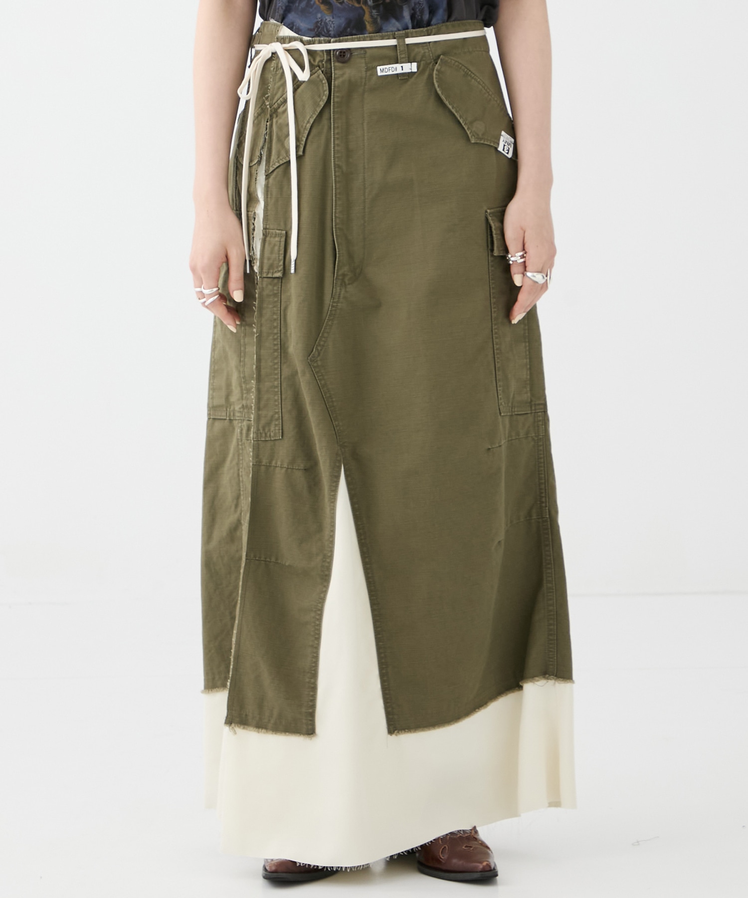 CARGO PNTS PASTED SKIRT Maison MIHARA YASUHIRO