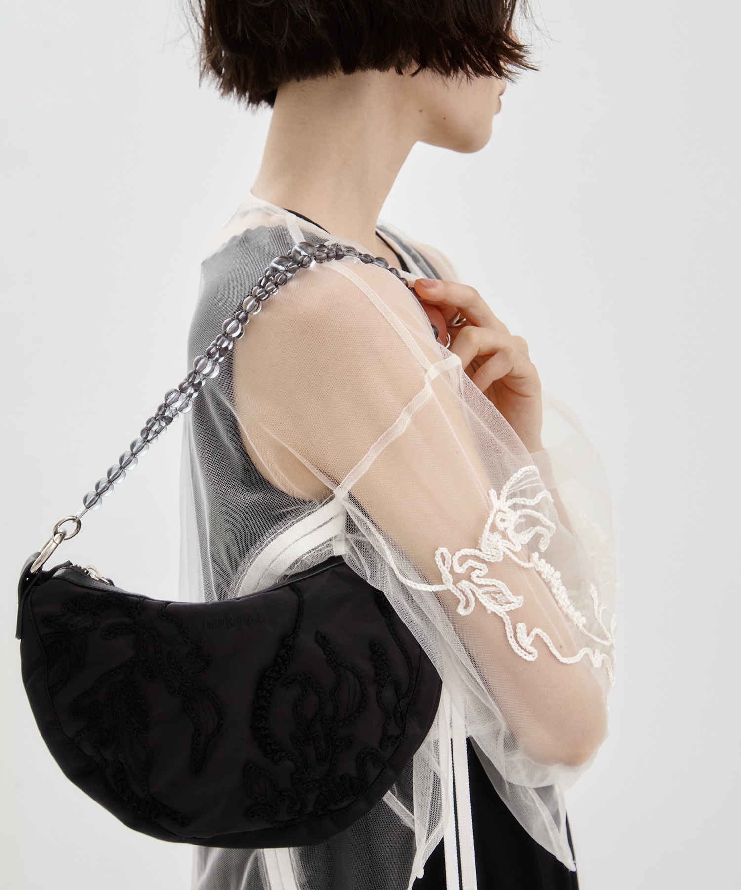 Sea pea embroidered bag MURRAL