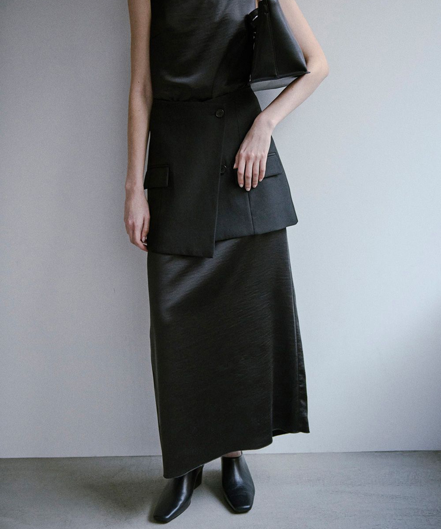 Squareneck Satin Dress TODAYFUL