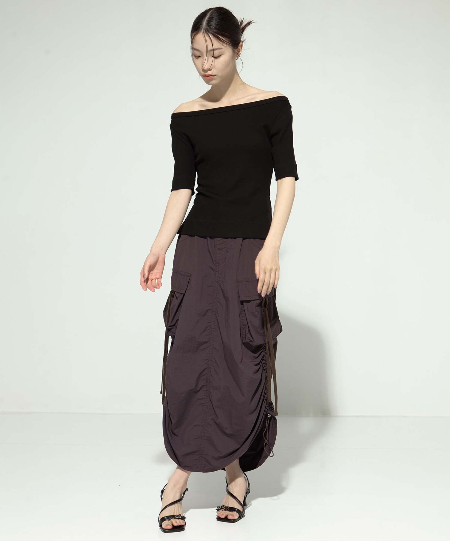 Luxury Smooth Boat Neck Tee STUDIOUS