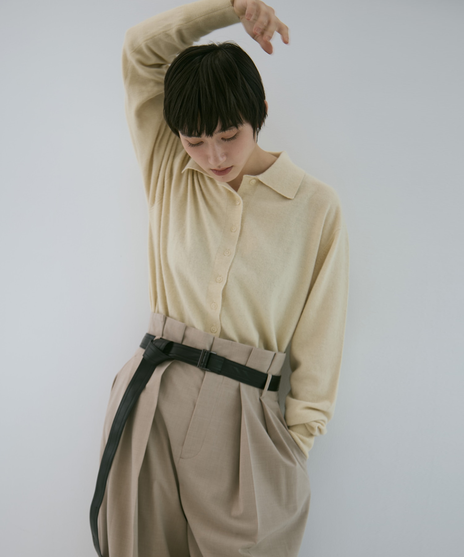 Belted High Waist Trousers STUDIOUS