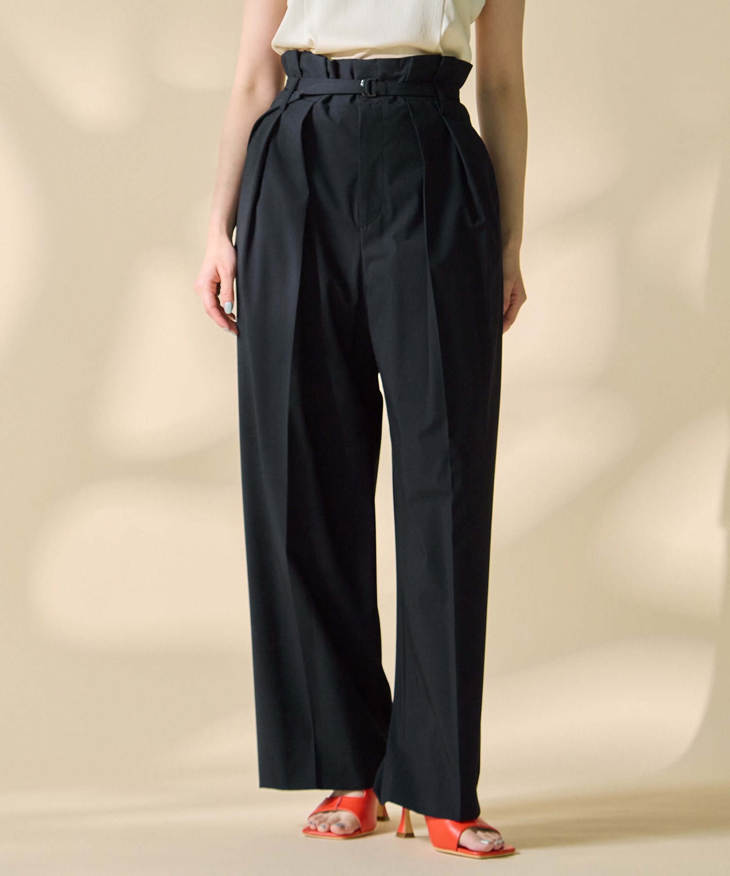 Belted High Waist Trousers STUDIOUS