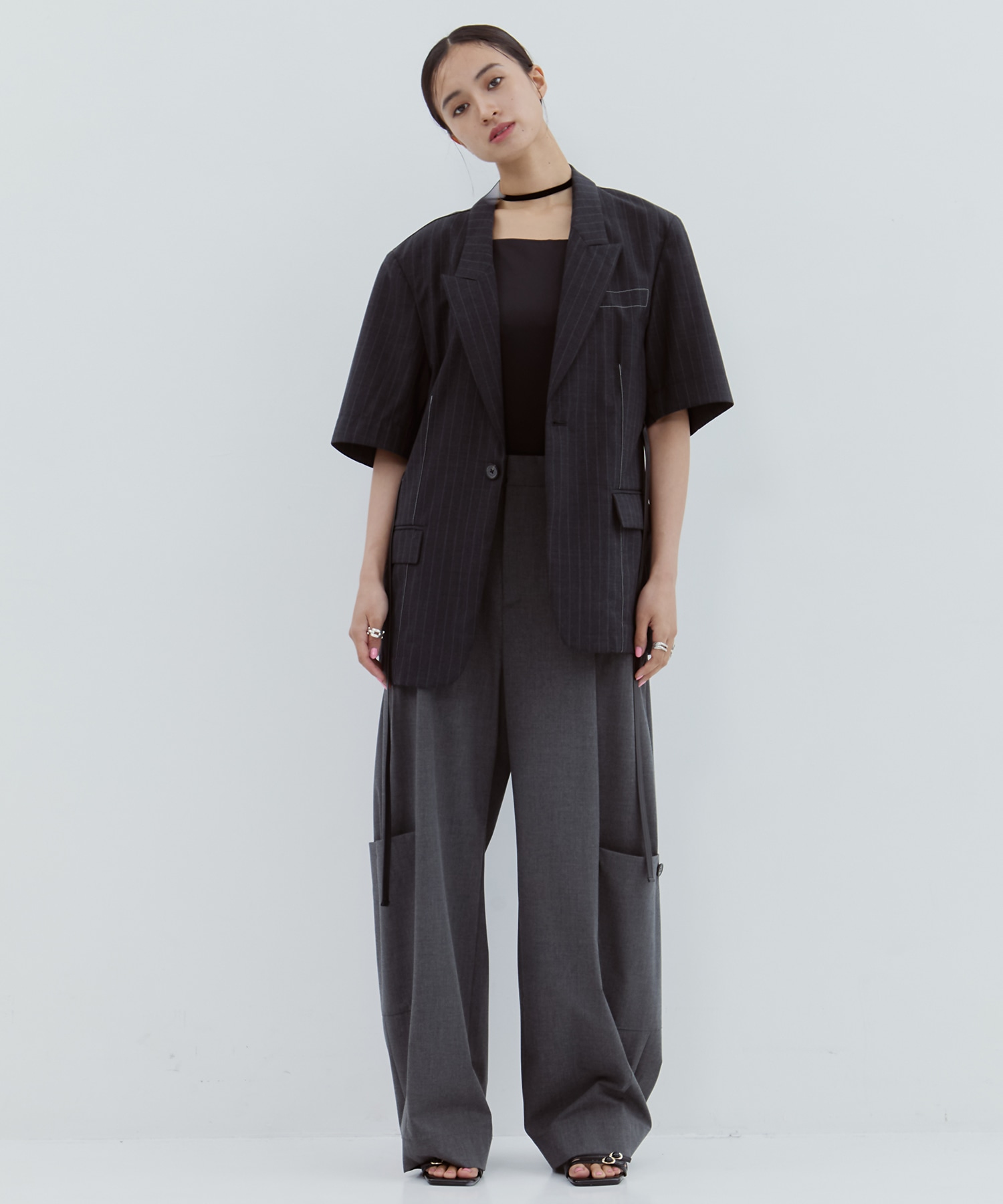 Half Sleeve Summer Wool Jacket STUDIOUS