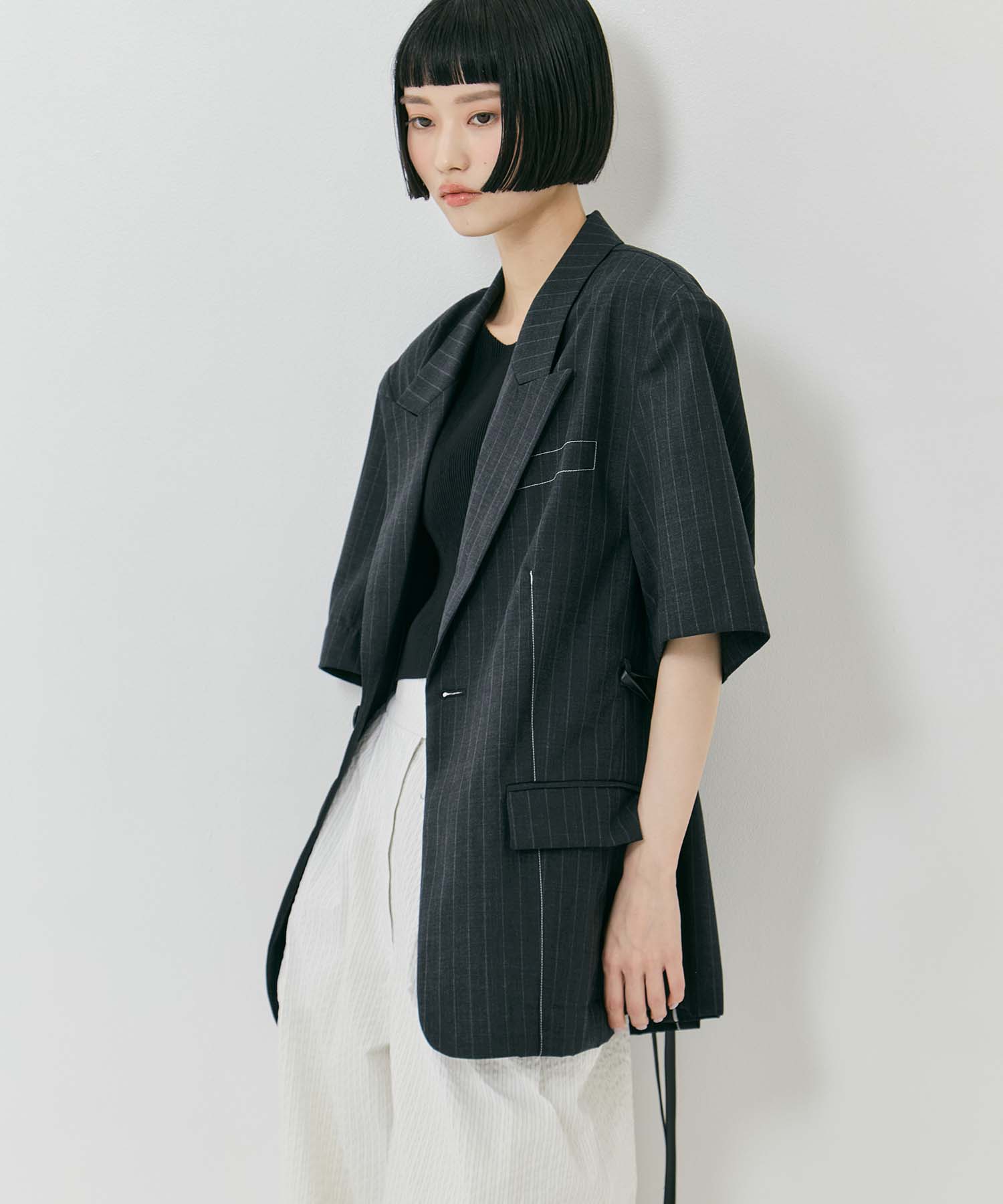 Half Sleeve Summer Wool Jacket STUDIOUS
