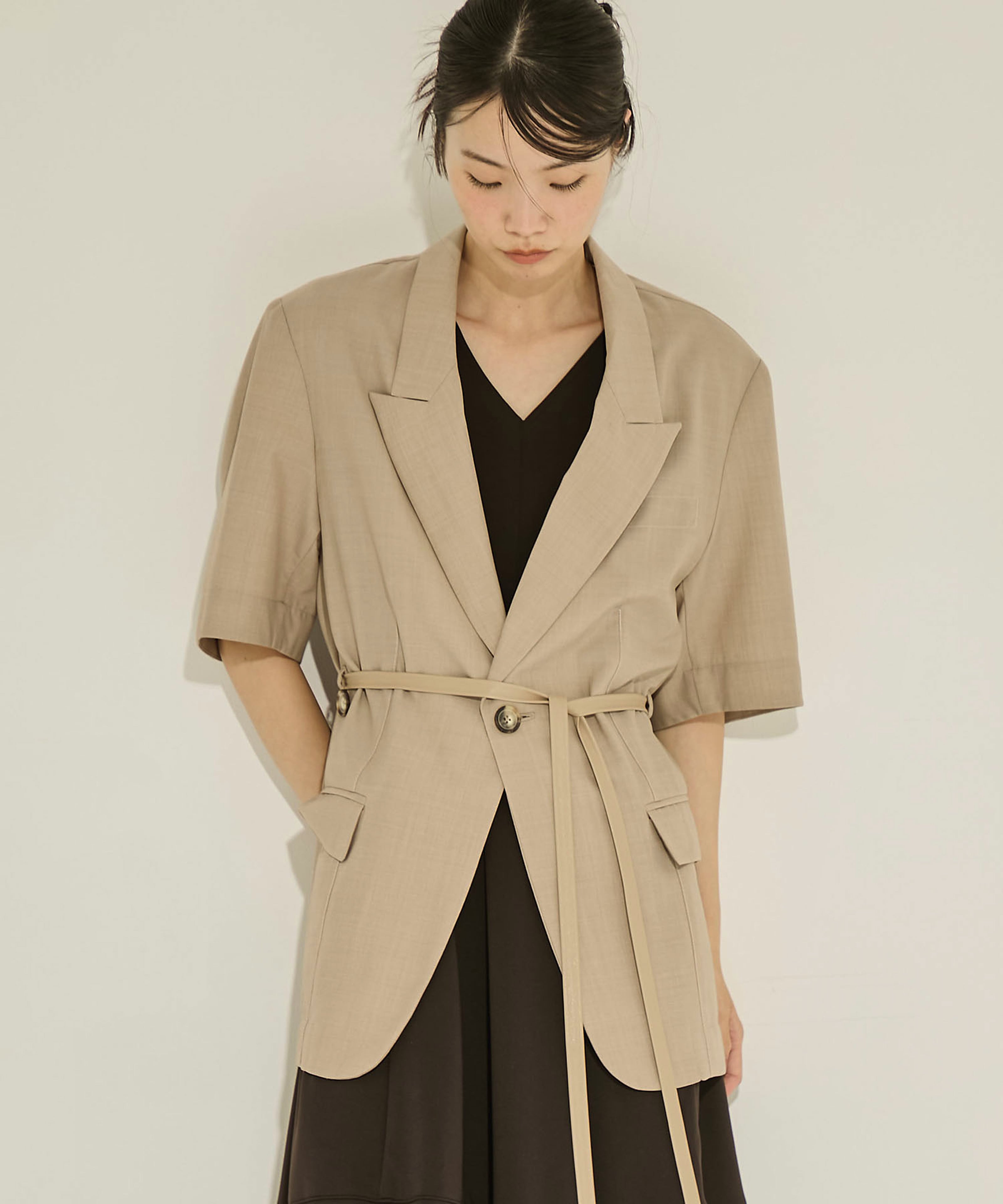 Half Sleeve Summer Wool Jacket STUDIOUS