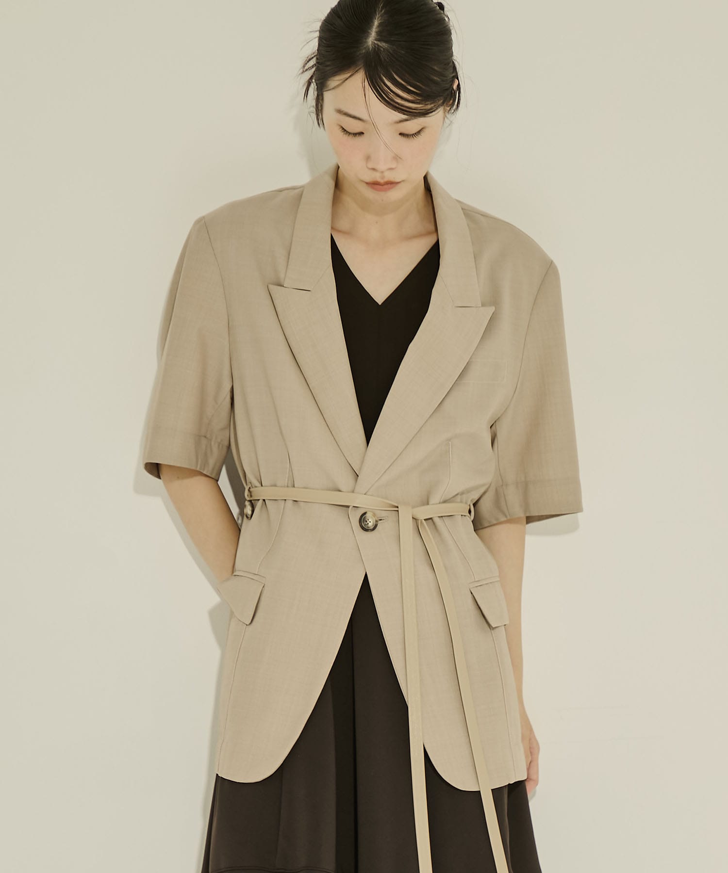 Half Sleeve Summer Wool Jacket STUDIOUS