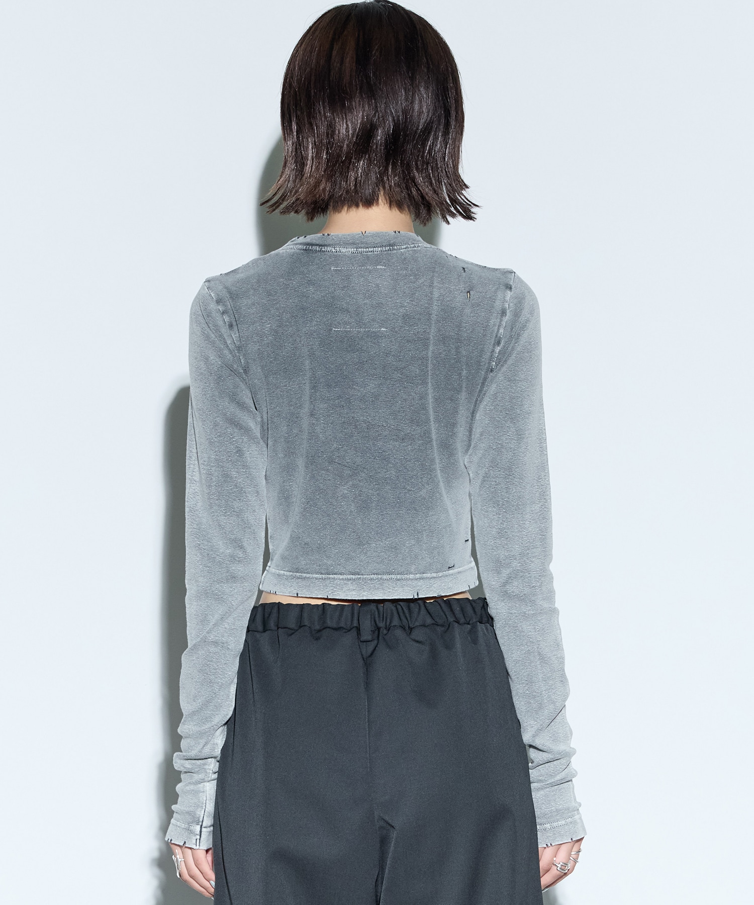 BLEACHED LONG SLEEVES TEE Maison MIHARA YASUHIRO