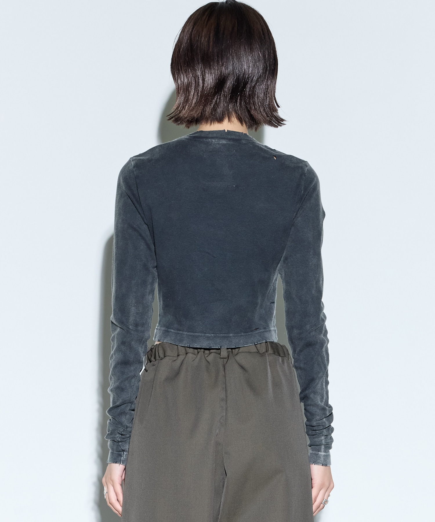 BLEACHED LONG SLEEVES TEE Maison MIHARA YASUHIRO