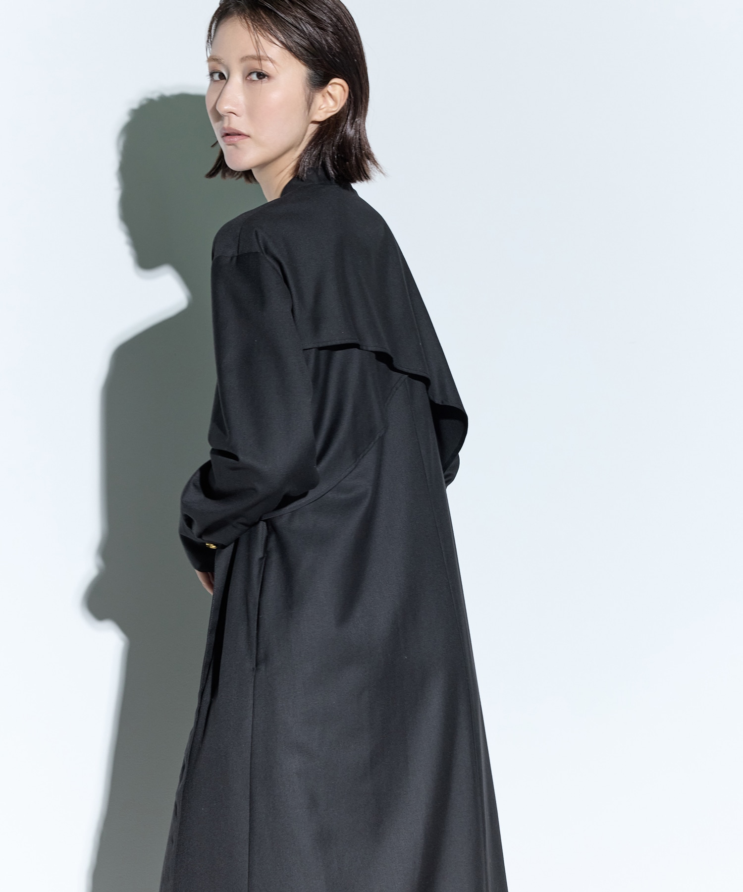 Cape belt dress MURRAL