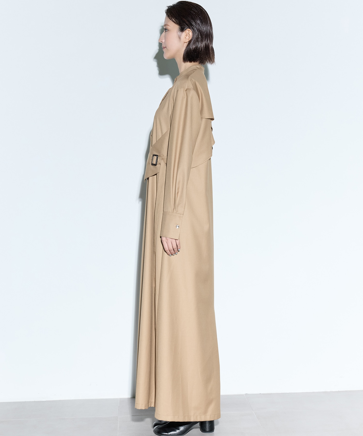 Cape belt dress MURRAL