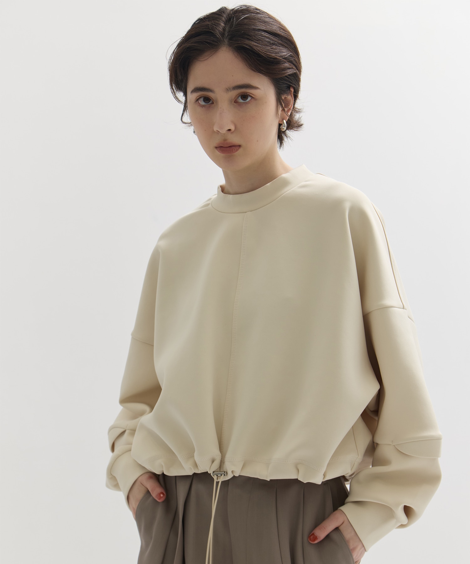 Draw Cord Cropped T UJOH