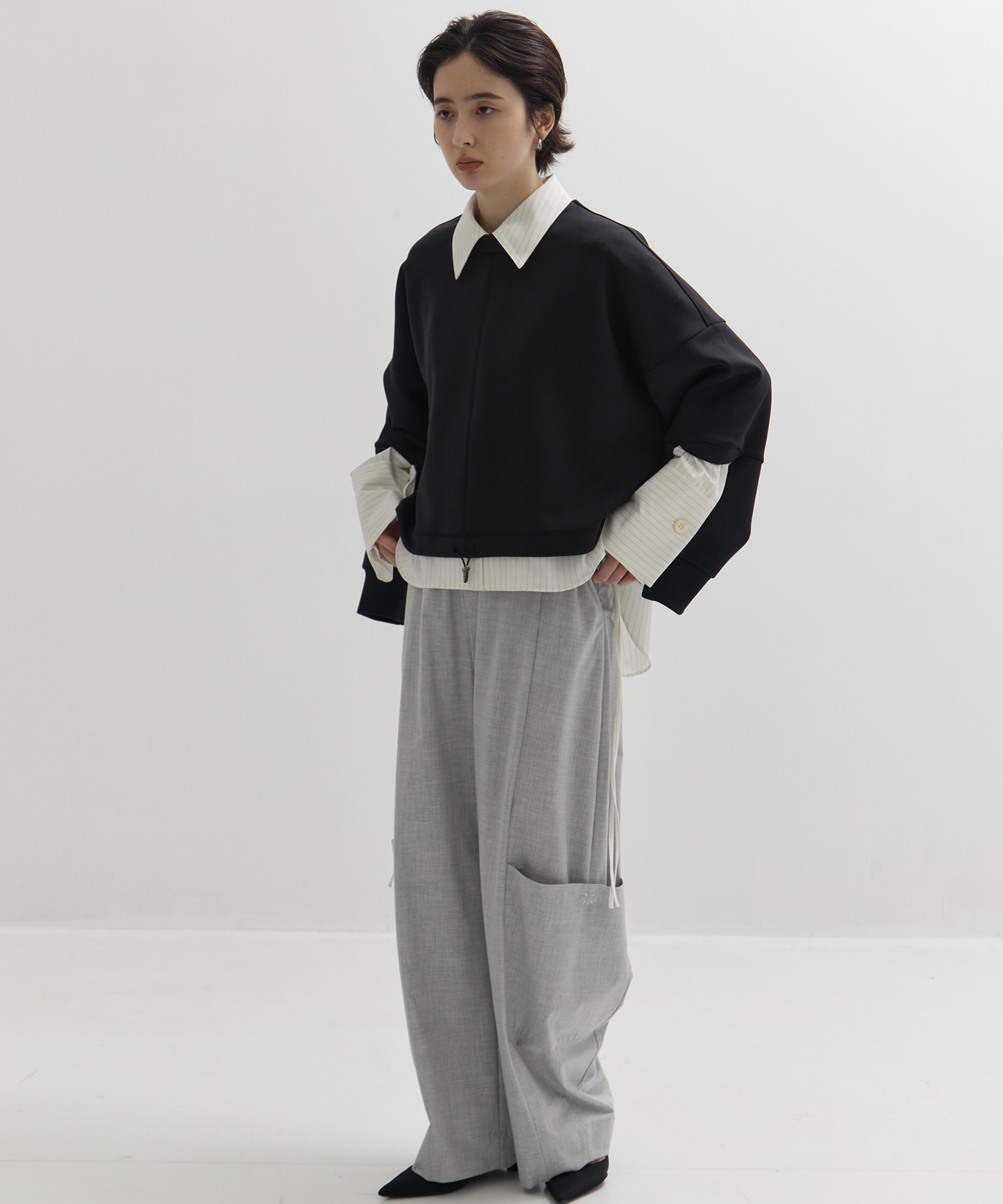 Draw Cord Cropped T UJOH