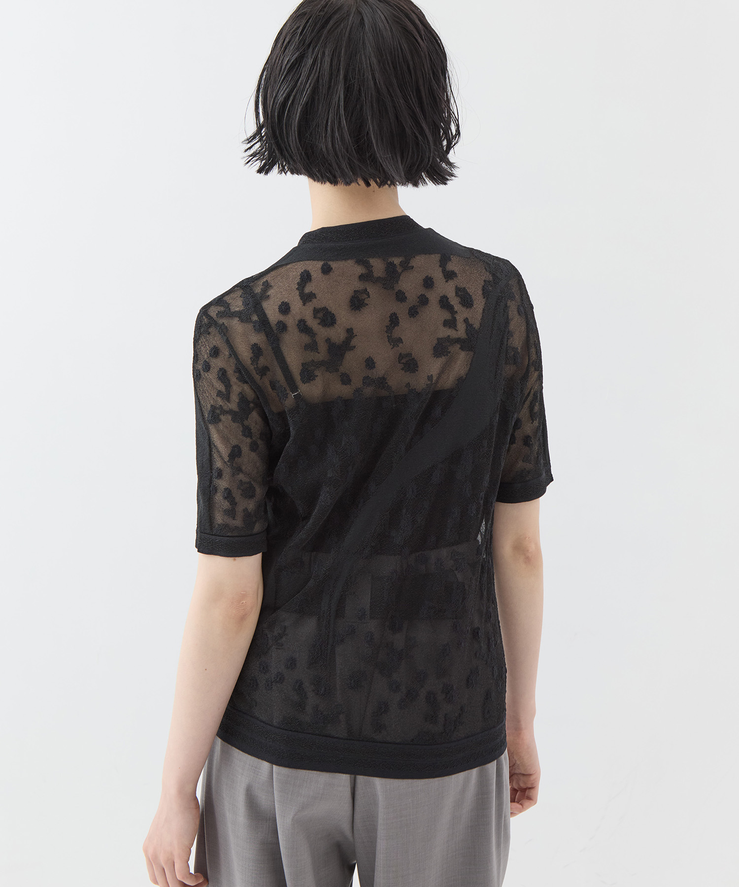 Knitted Crew Neck Top Mame Kurogouchi
