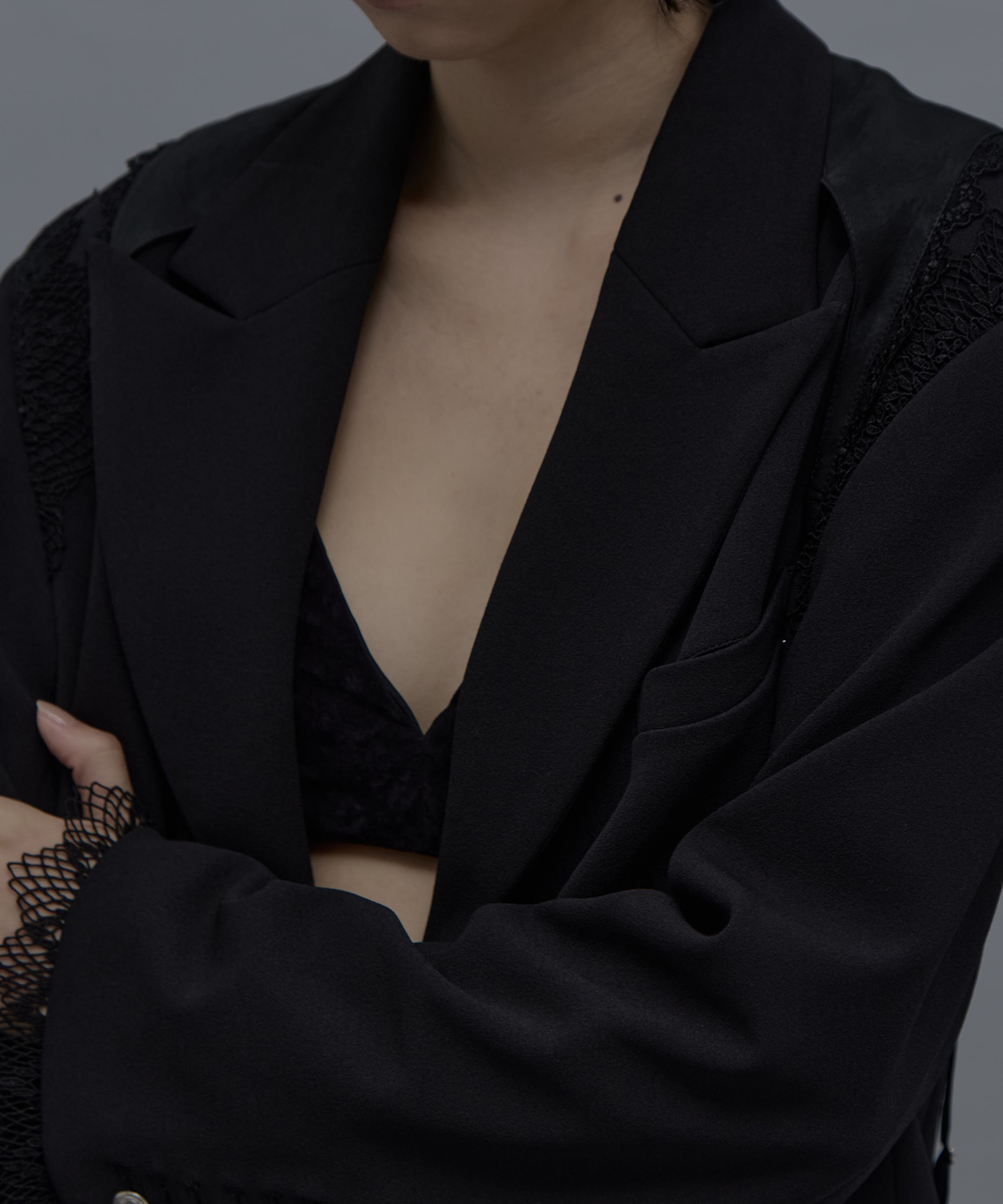 garter collar peaked lapel jacket tanakadaisuke