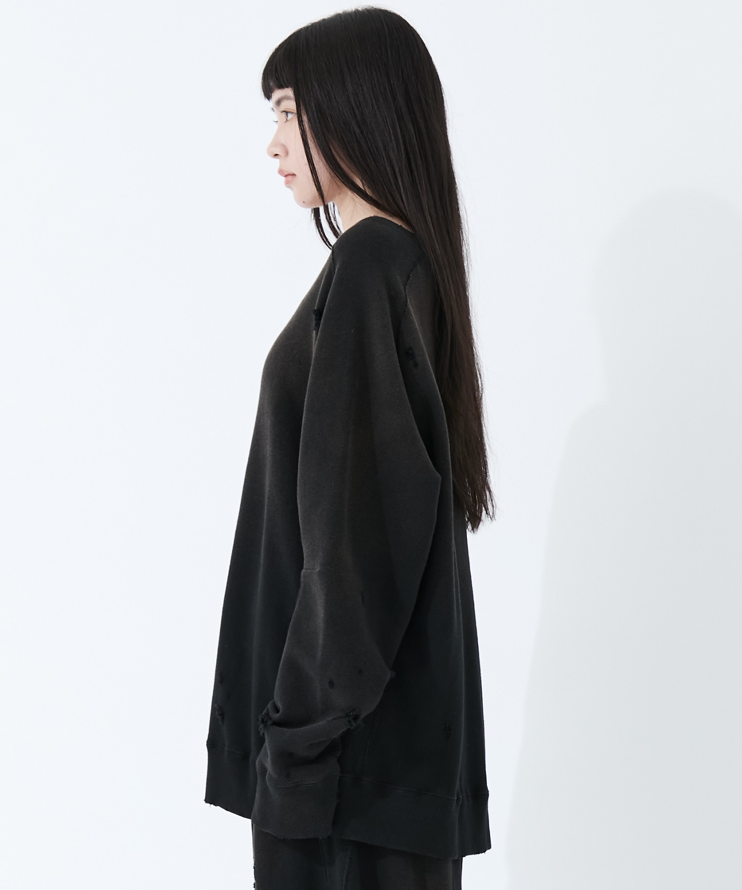 Deconstructed Sweat Shirt  Cotton French Terry Needles
