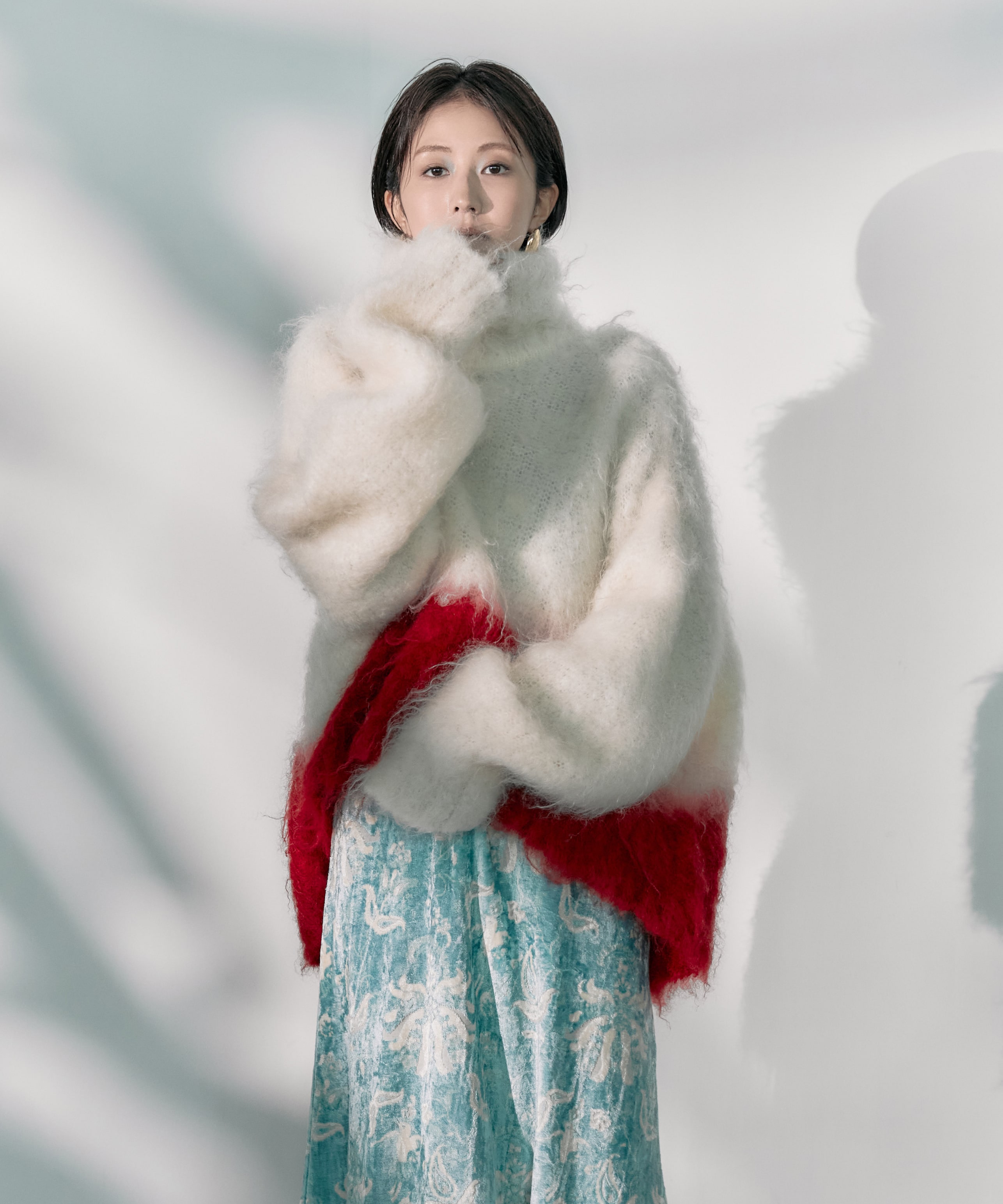Fur Knitted High Neck Top Mame Kurogouchi