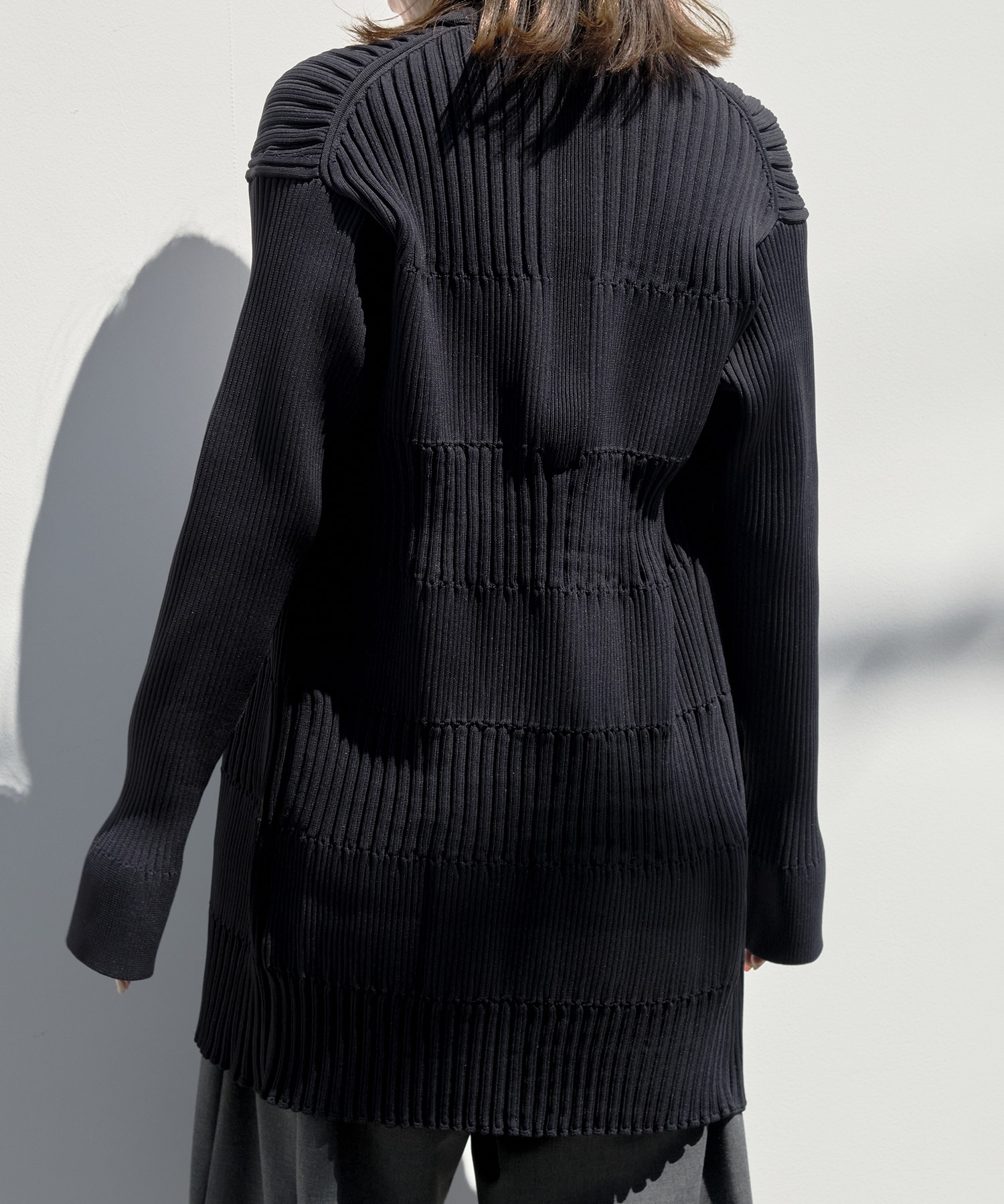 FLUTED LONG CARDIGAN CFCL