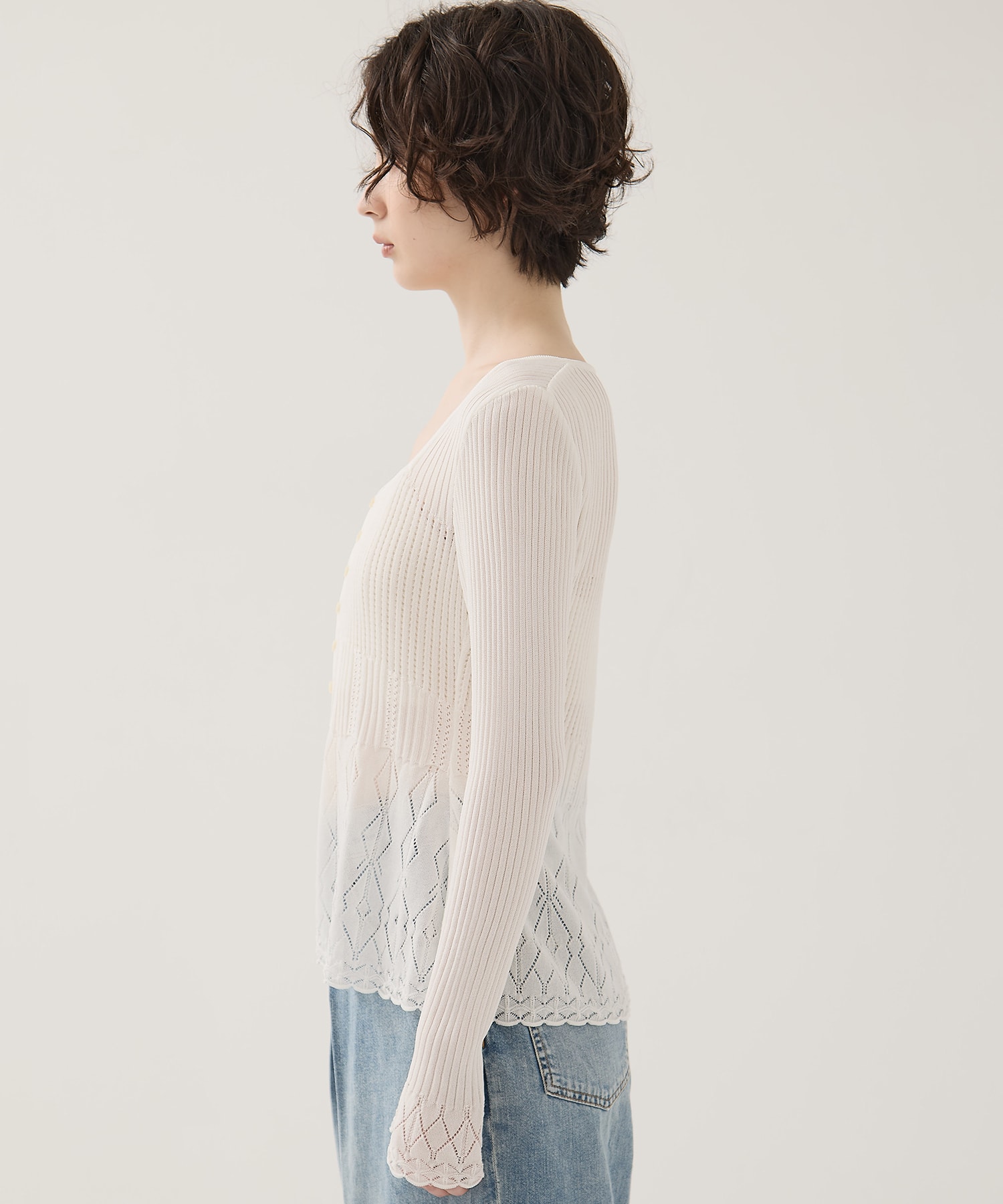 Lace Knit Cardigan EMILY ODA