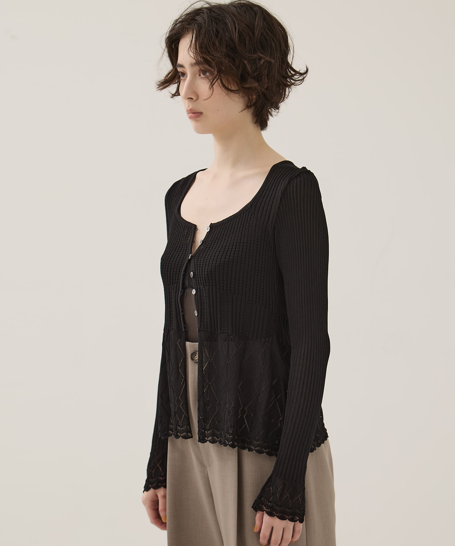 Lace Knit Cardigan EMILY ODA