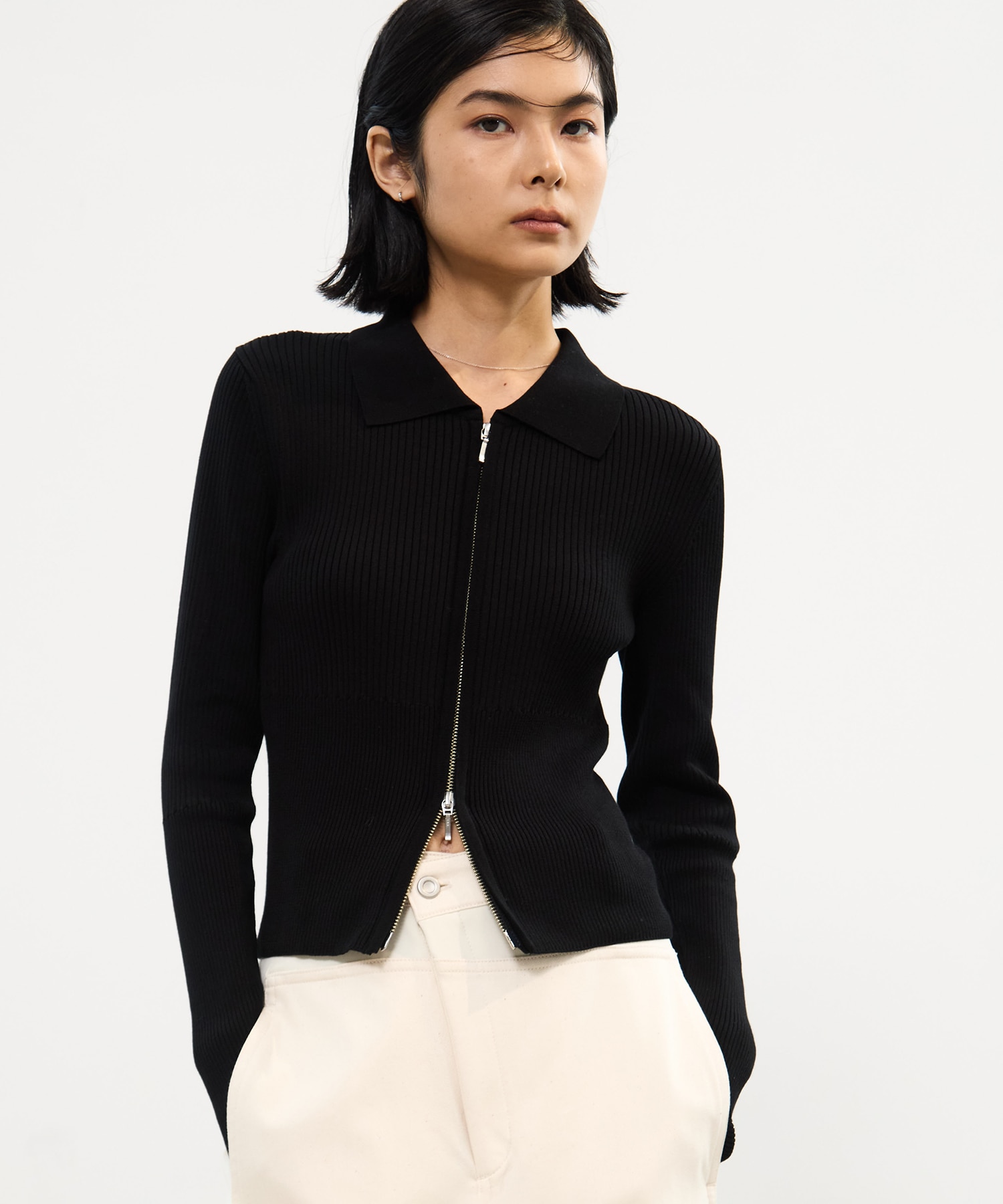 ZIP UP POLO KNIT STUDIOUS